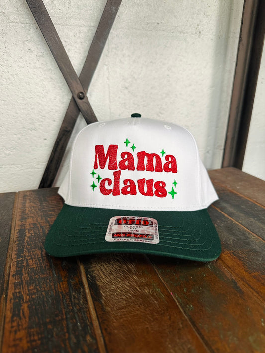 Mama Clause Embroidered Vintage Hat