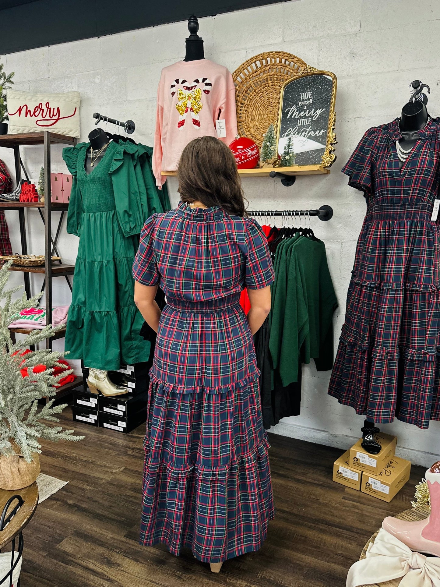 The Eve Plaid Palmer Poplin Dress