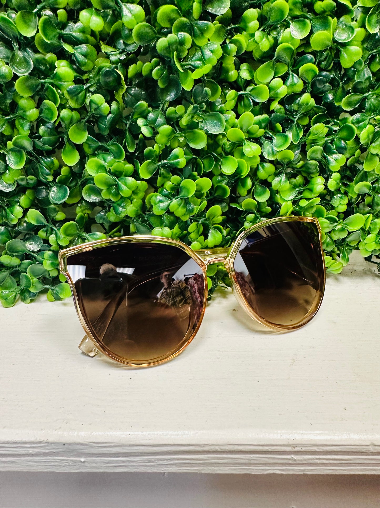 Gold Gradient Cateye Sunglasses