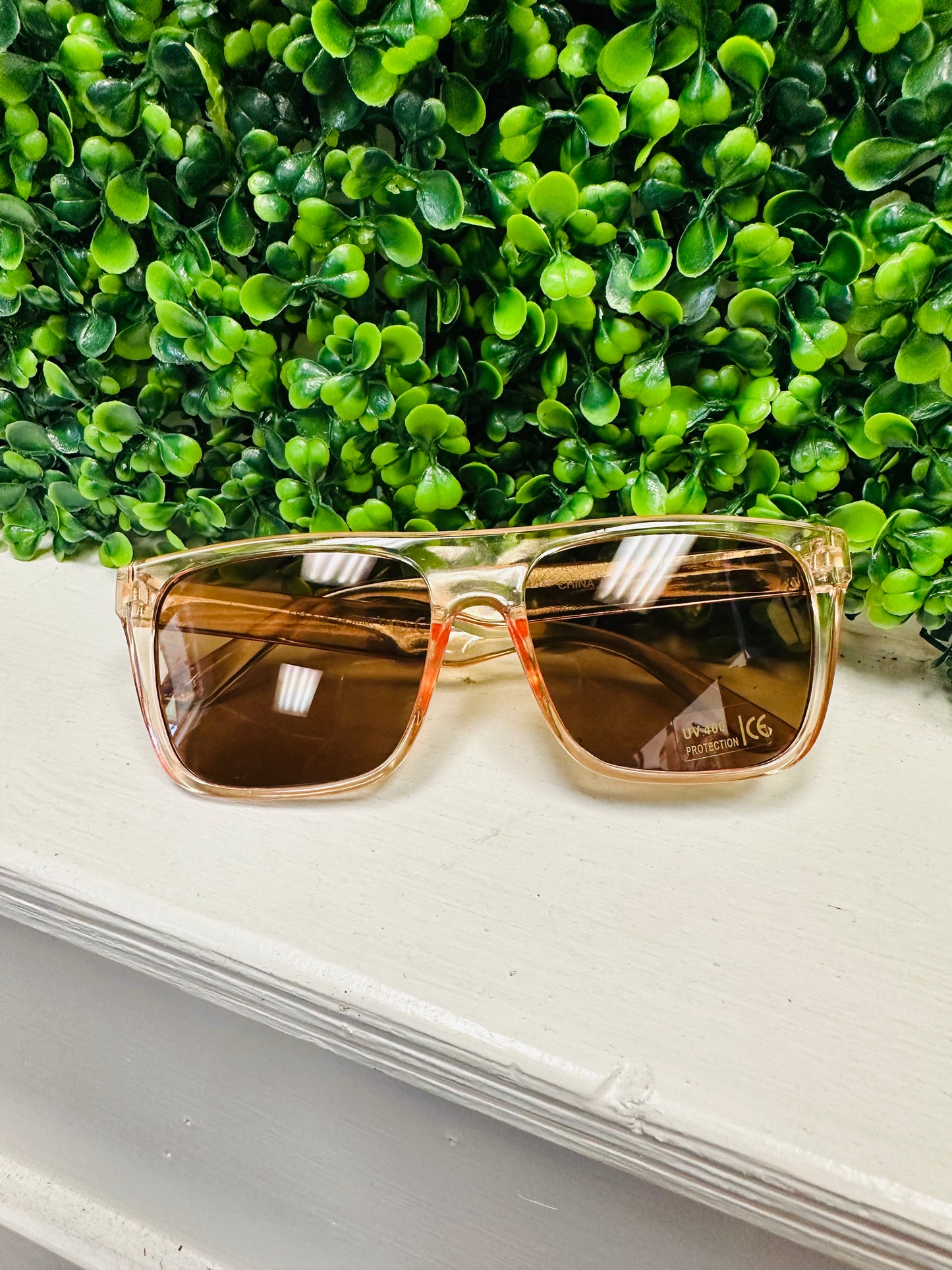 Peach Square Sunglasses