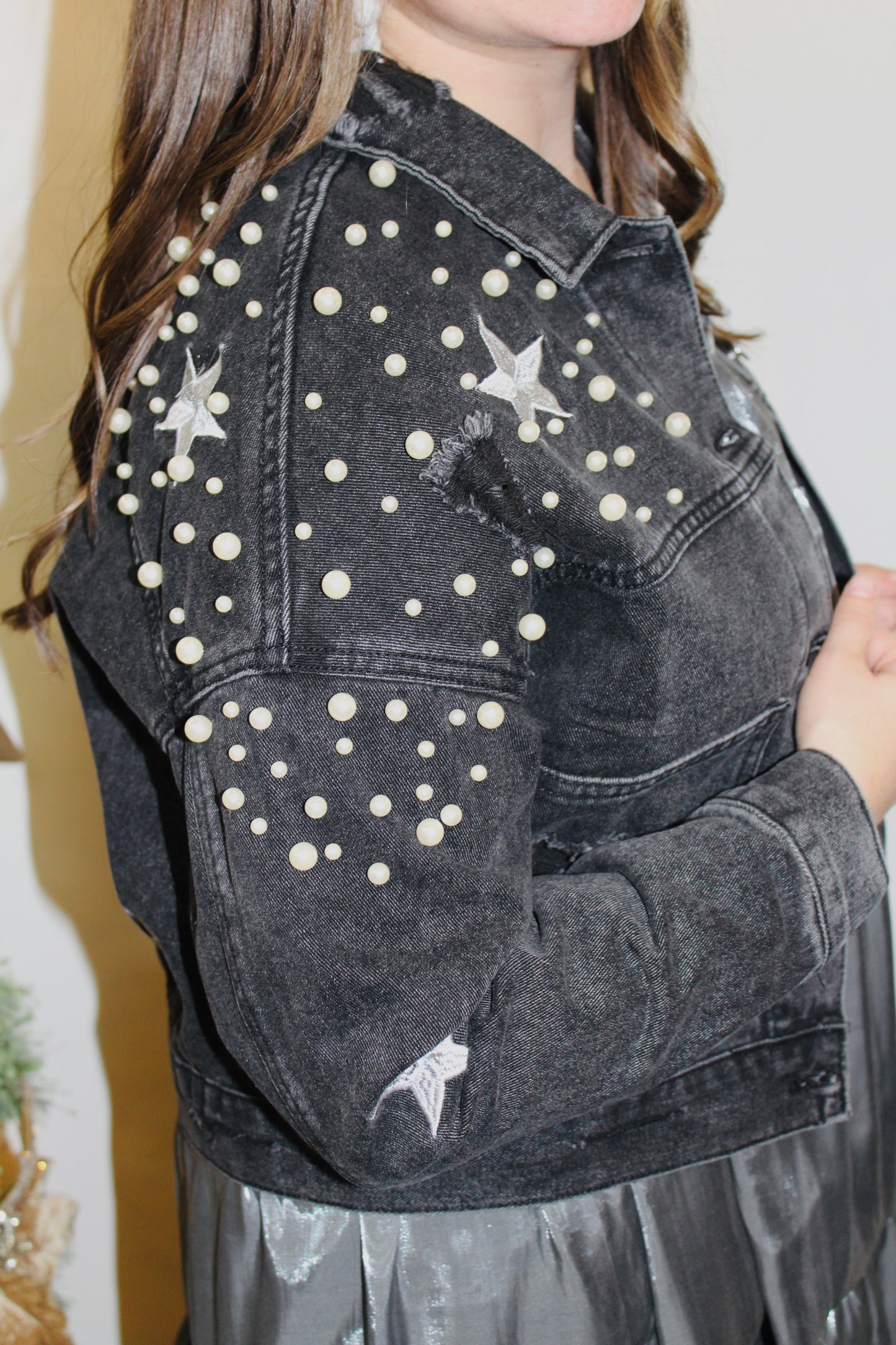 Black Pearl & Star Denim Jacket