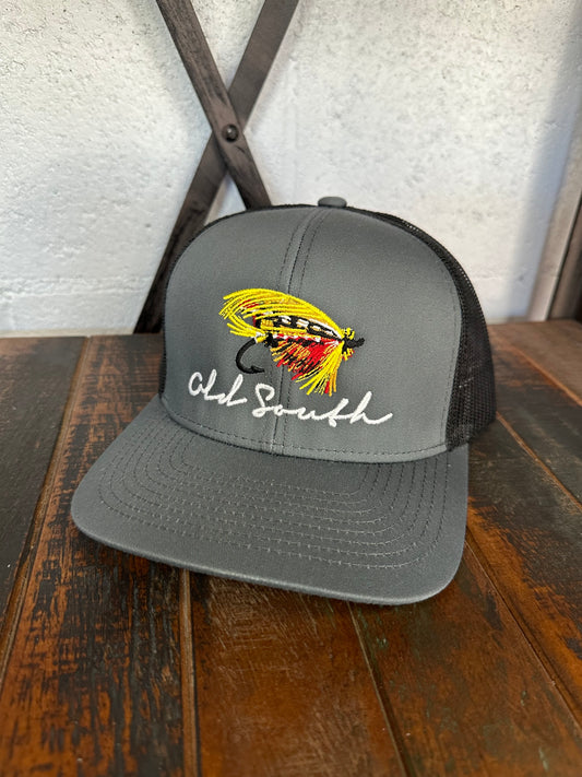 Fly Fishing Trucker Hat (Graphite/Black)