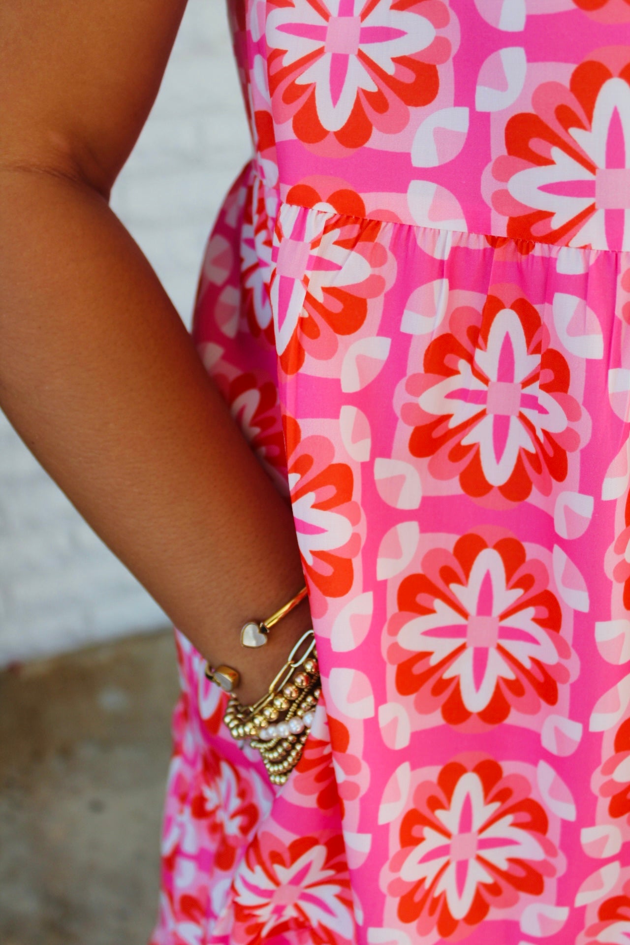 The Isabelle Pink Floral Print Maxi Dress