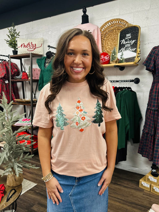 Oh Christmas Tree Embroidered Tee