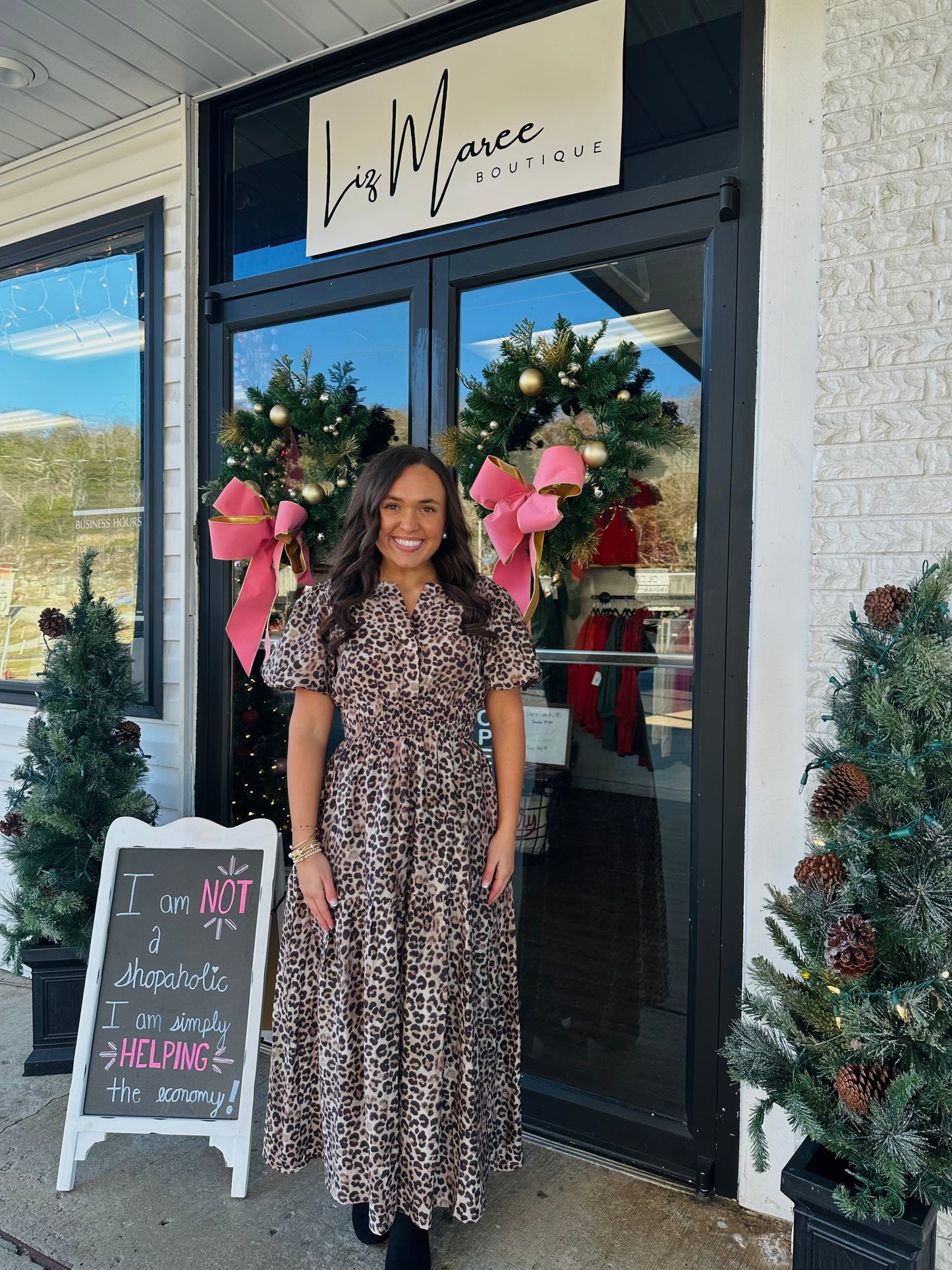 The Baylor Leopard Print Tiered Midi Dress