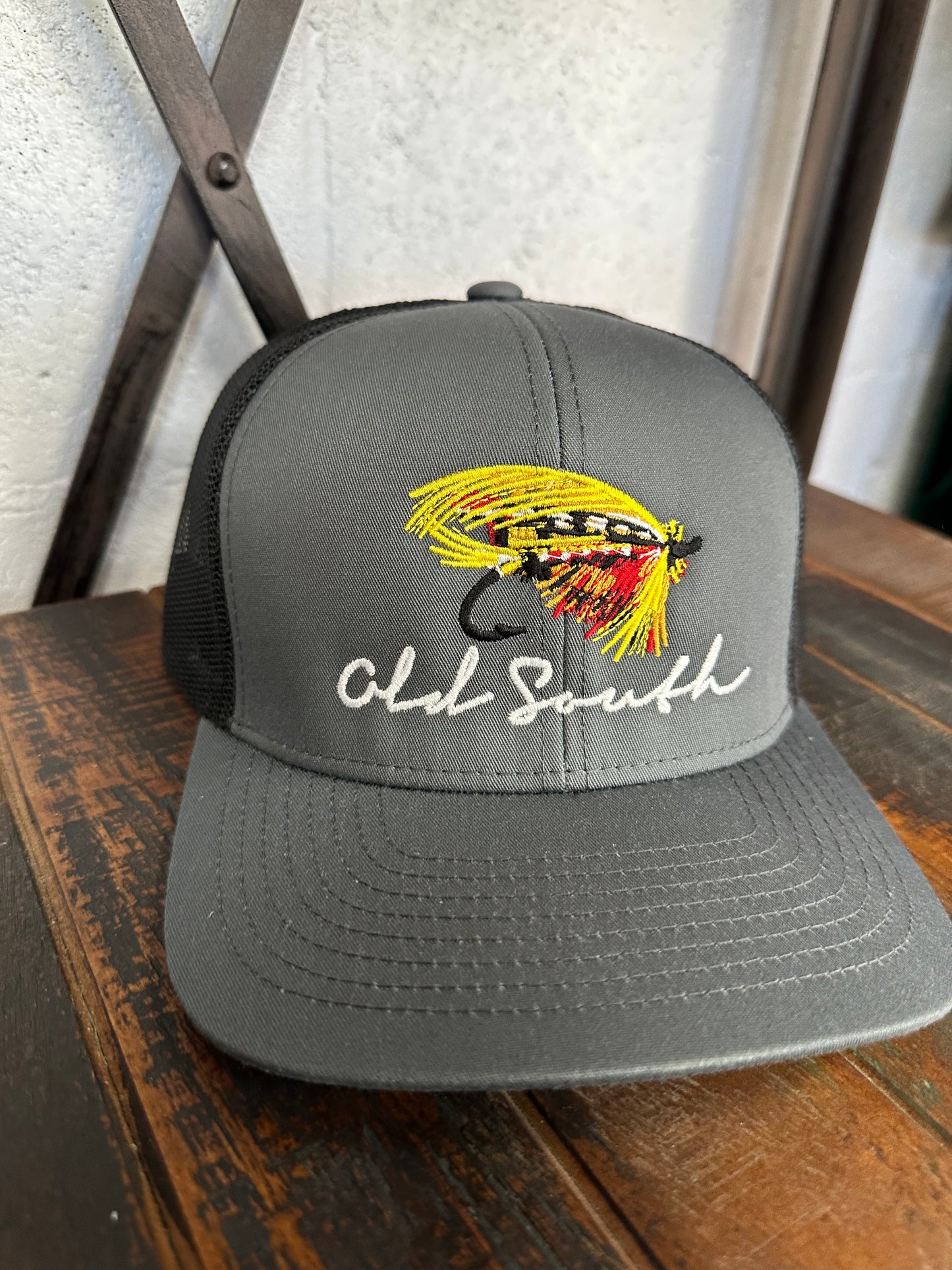 Fly Fishing Trucker Hat (Graphite/Black)