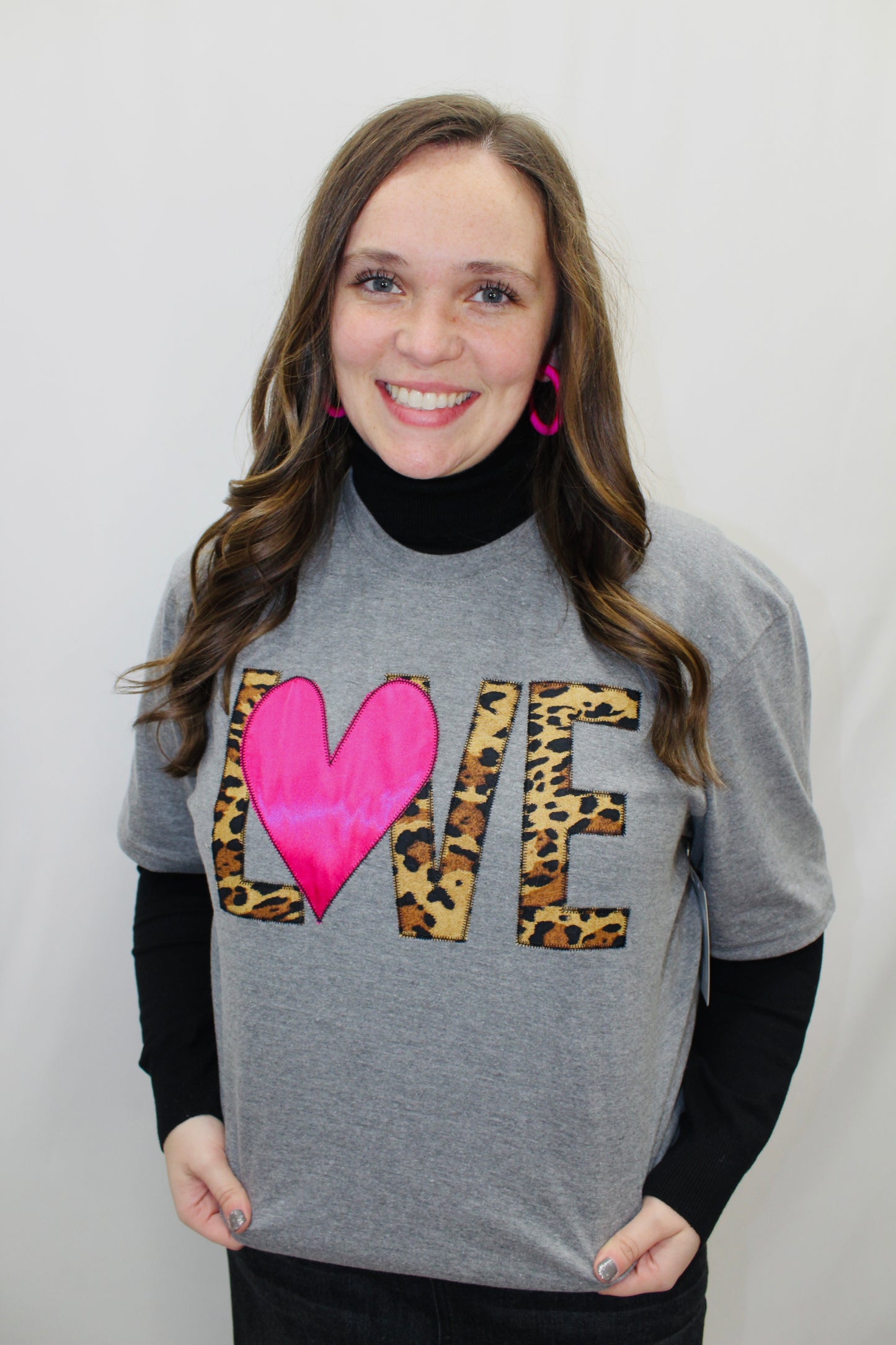 Valentine Love Heart Embroidered tee