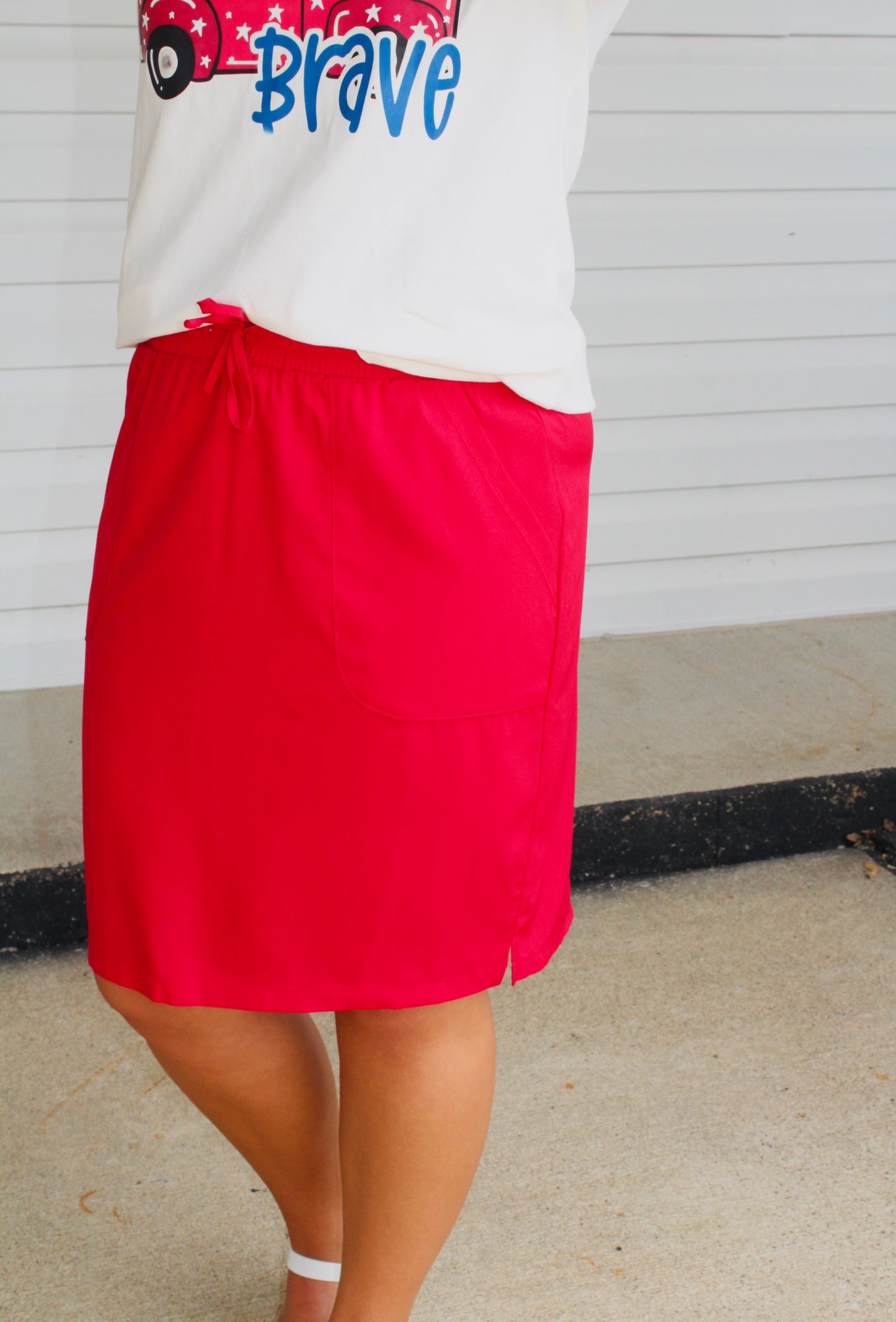 Red Athletic Skirt