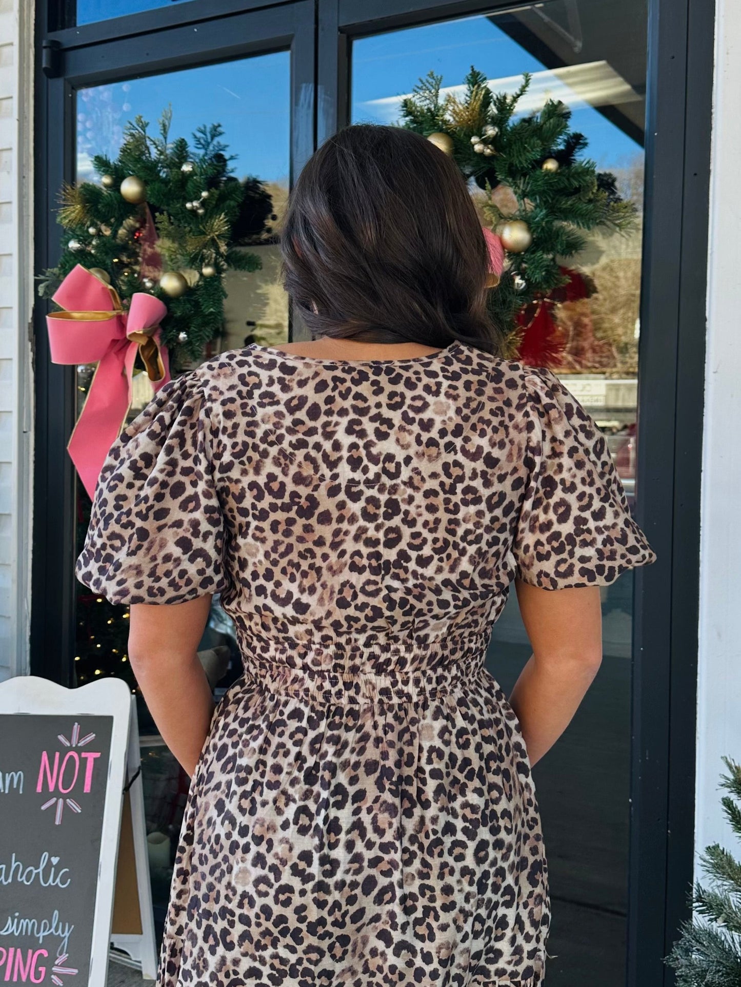 The Baylor Leopard Print Tiered Midi Dress