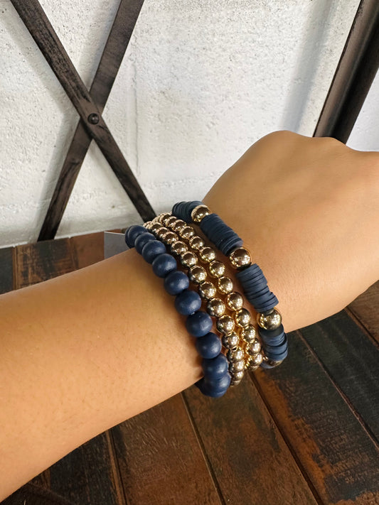 Navy and Gold Stack