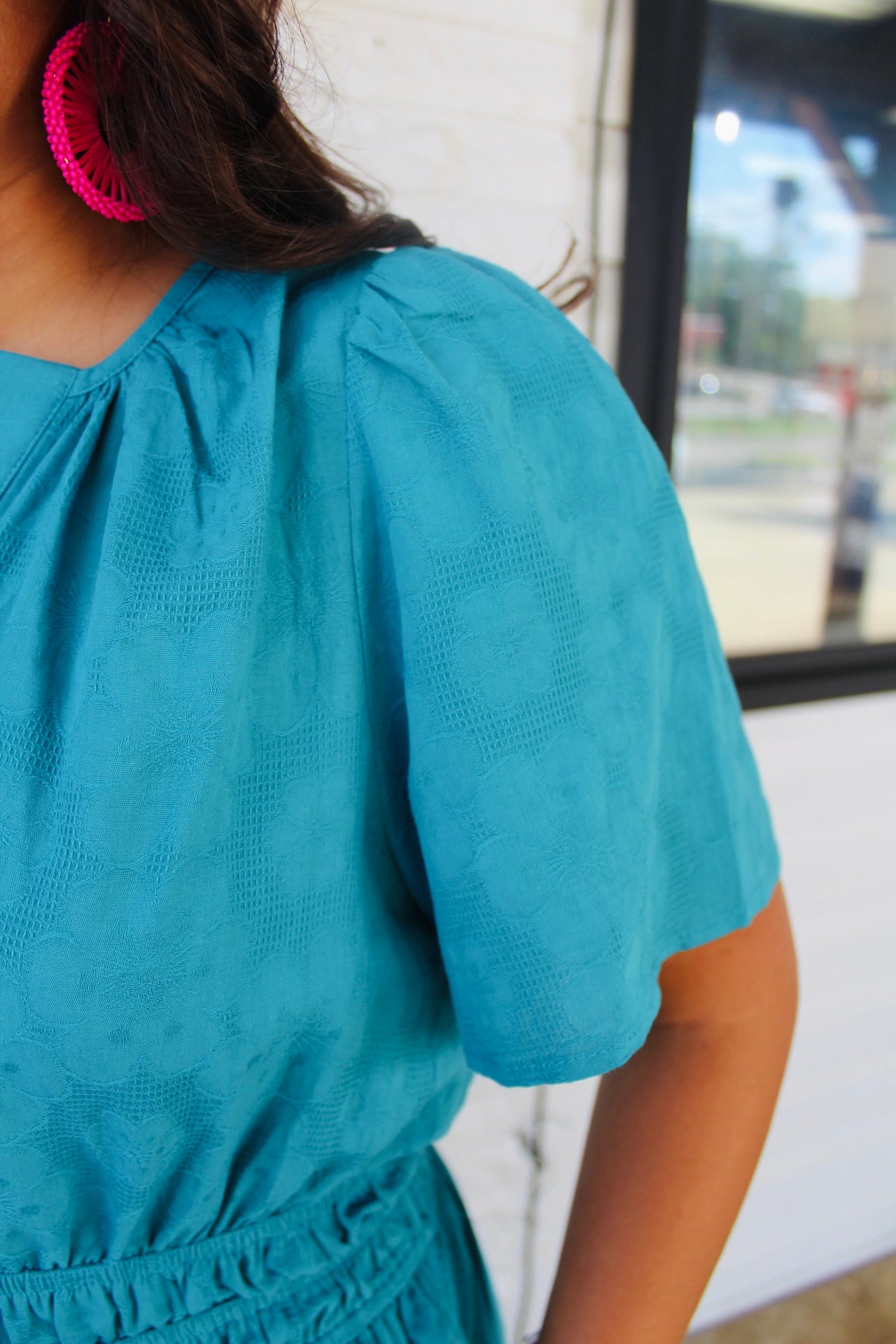 The Hazel Teal Tiered Dress