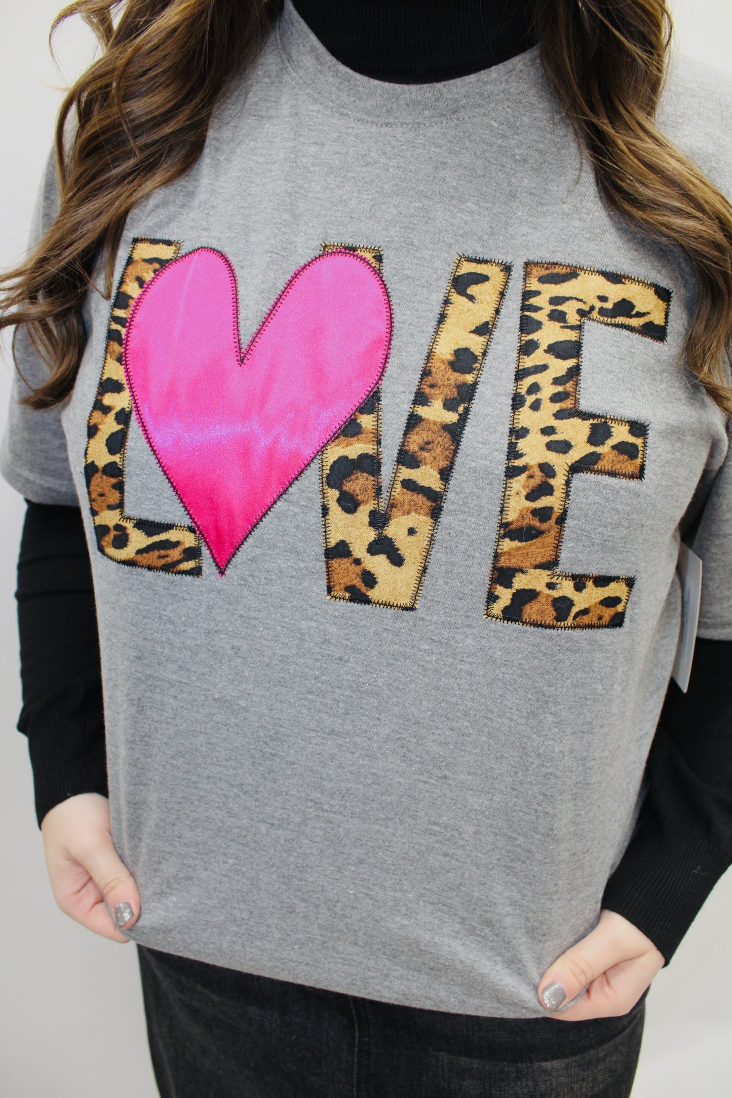 Valentine Love Heart Embroidered tee