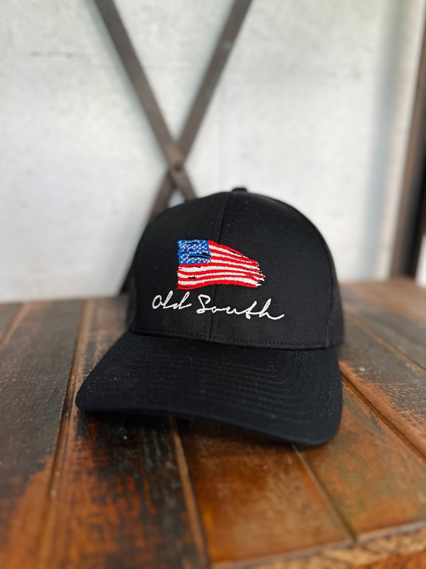 American Flag Trucker Hat - Black