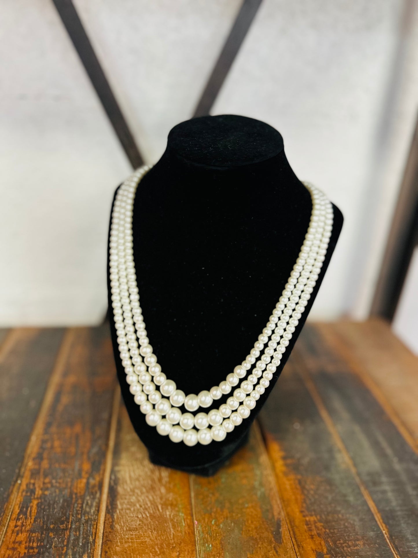 Classic Multi Strand Pearl Necklace