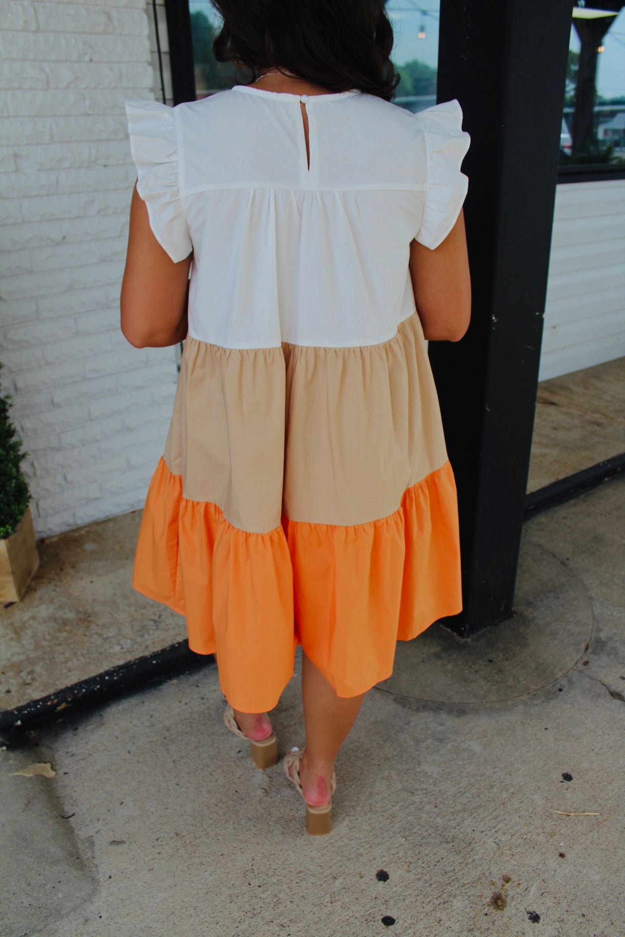 The Opal Colorblock Tiered Dress