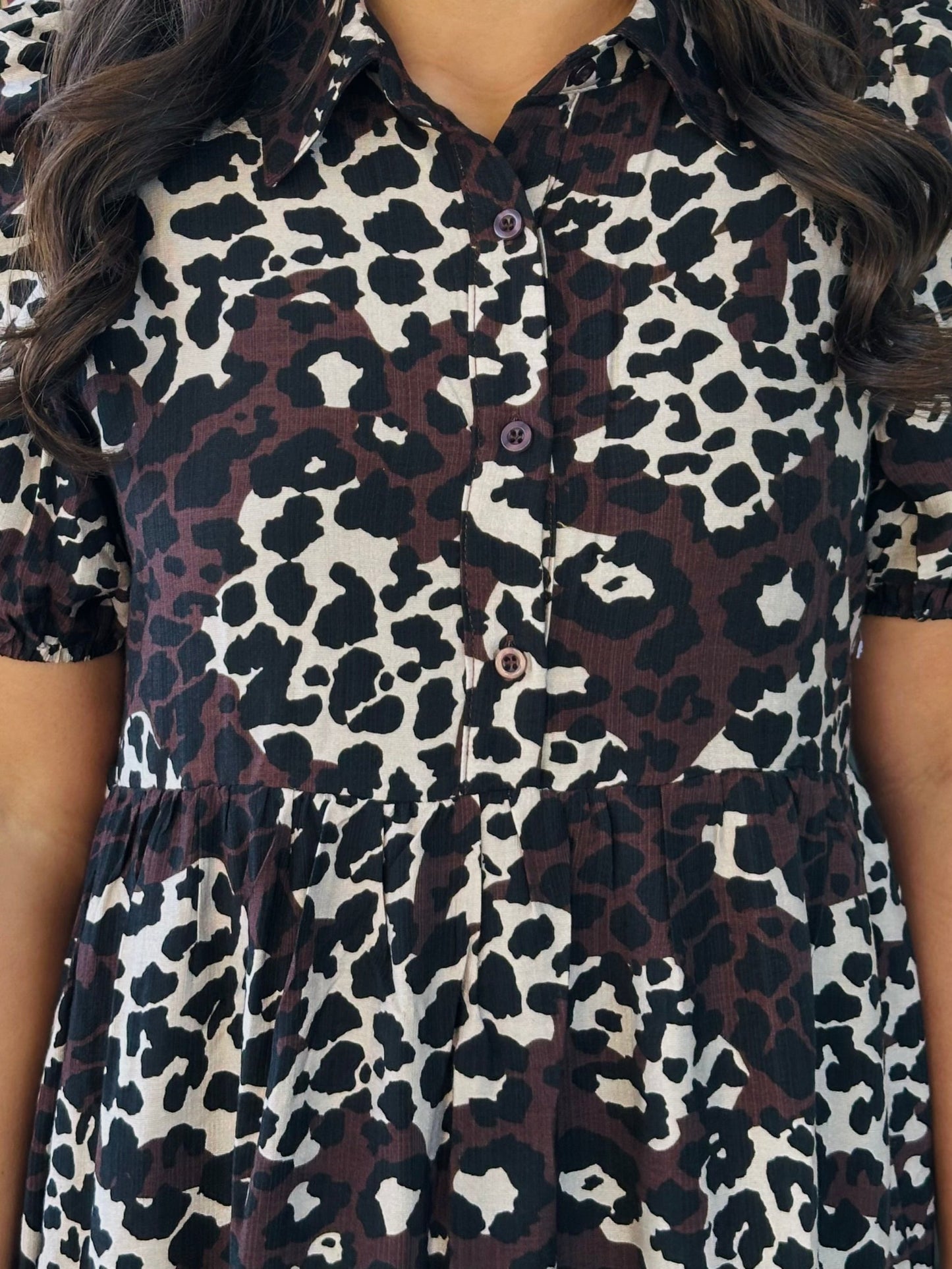 The Remi Animal Print Midi Dress