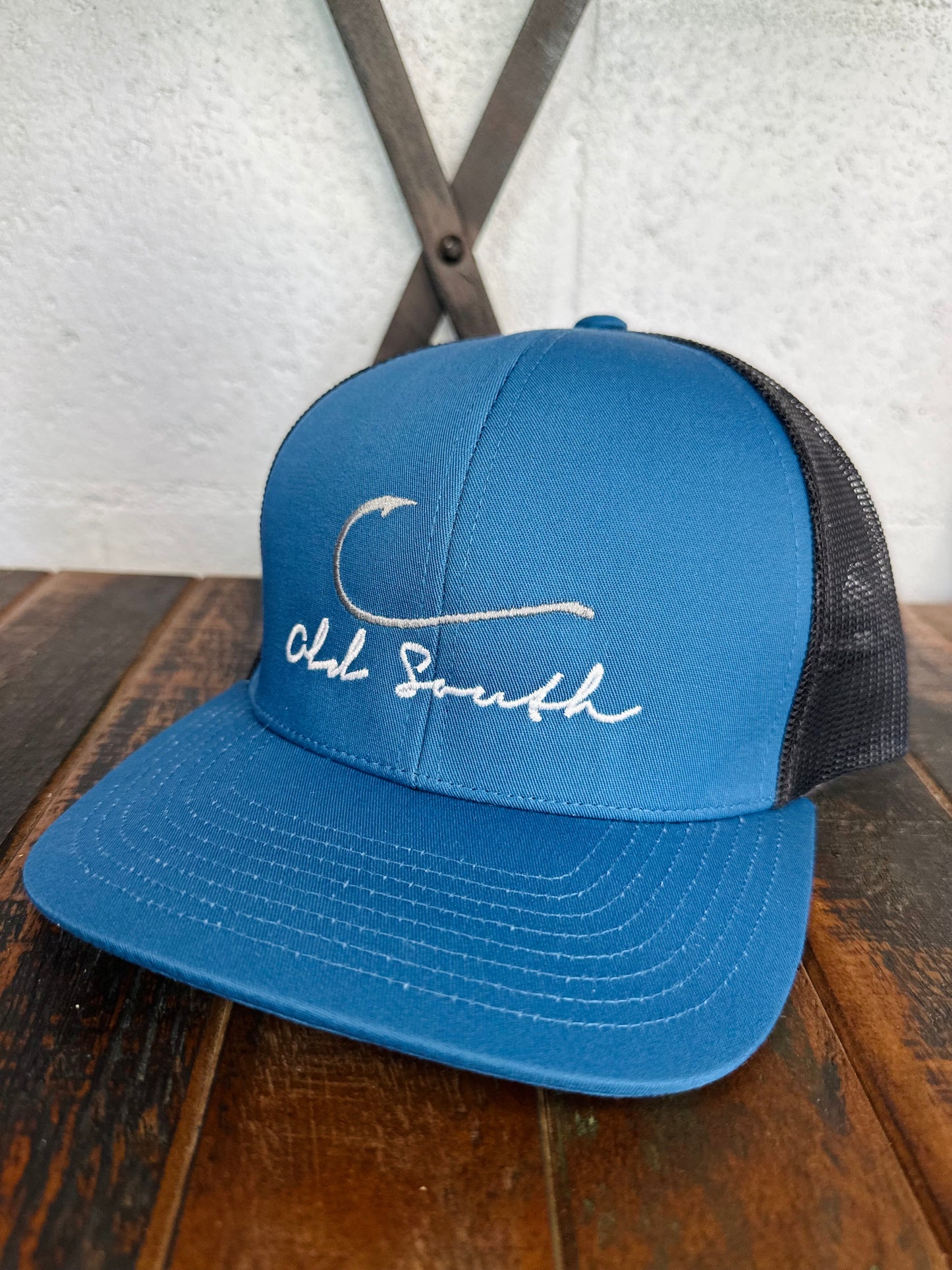 Single Hook Trucker Hat - Ocean Blue / Charcoal