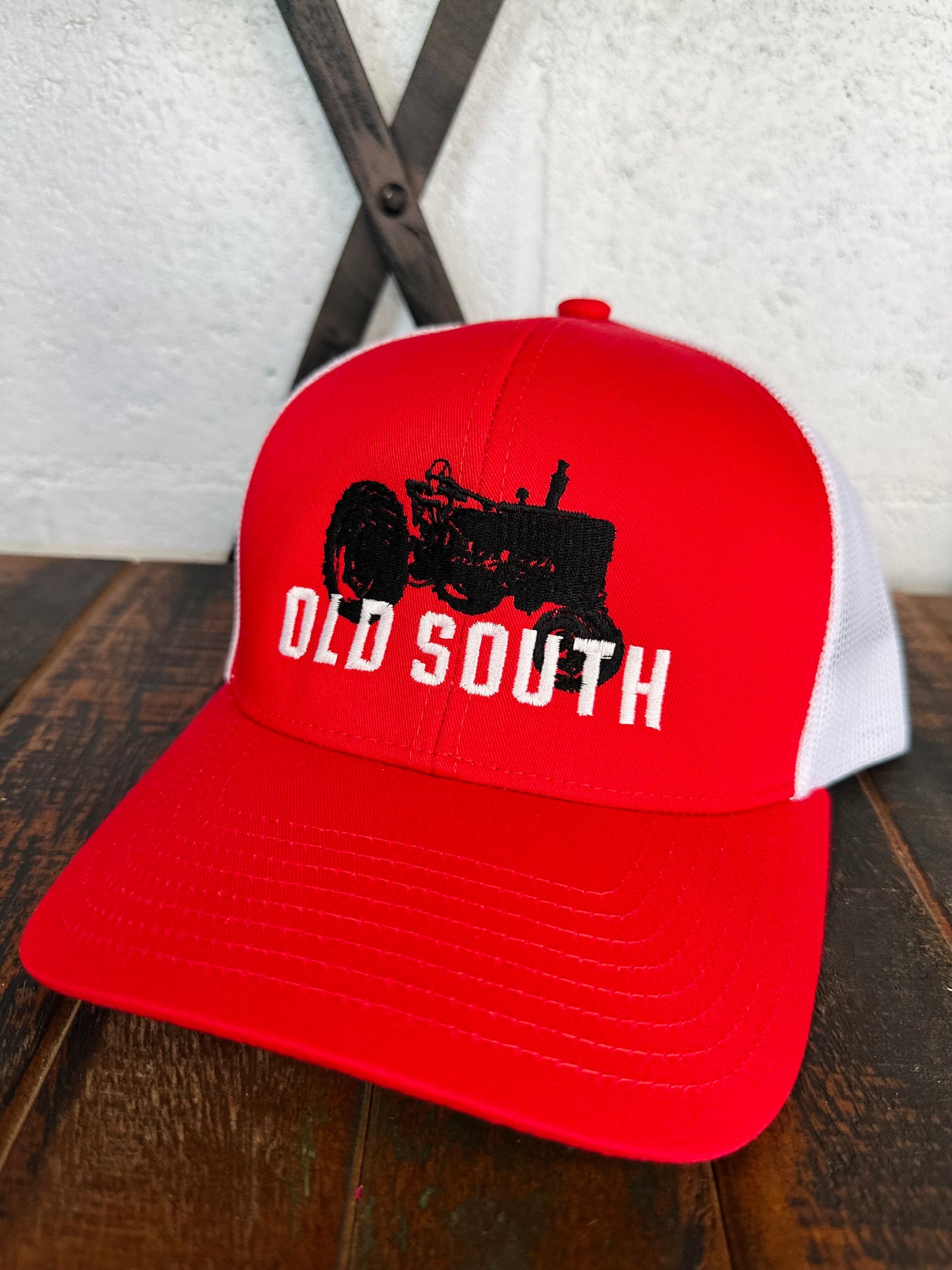 Tractor Trucker Hat - Red/White