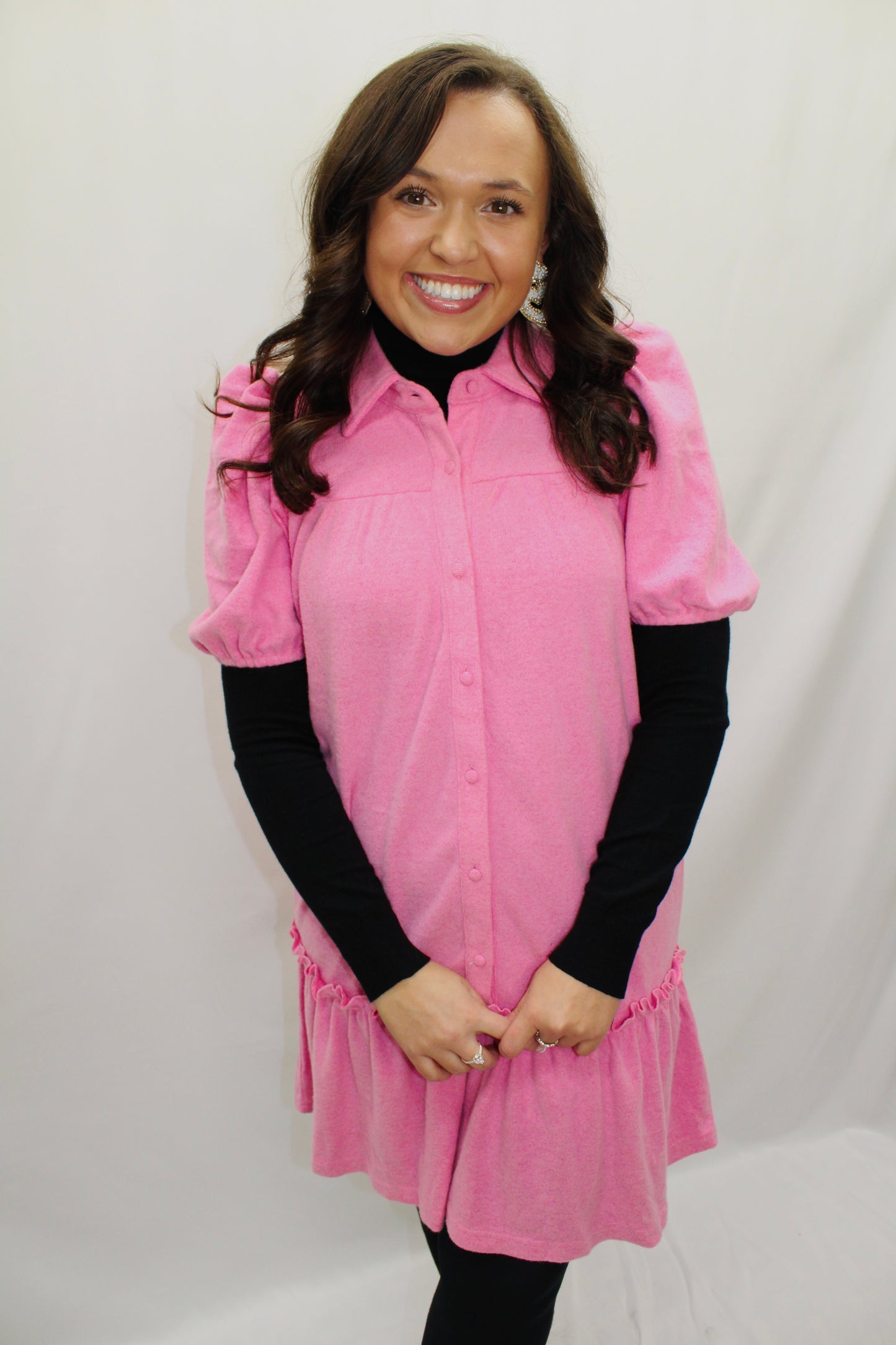 Tickle Me Pink Sweater Dress