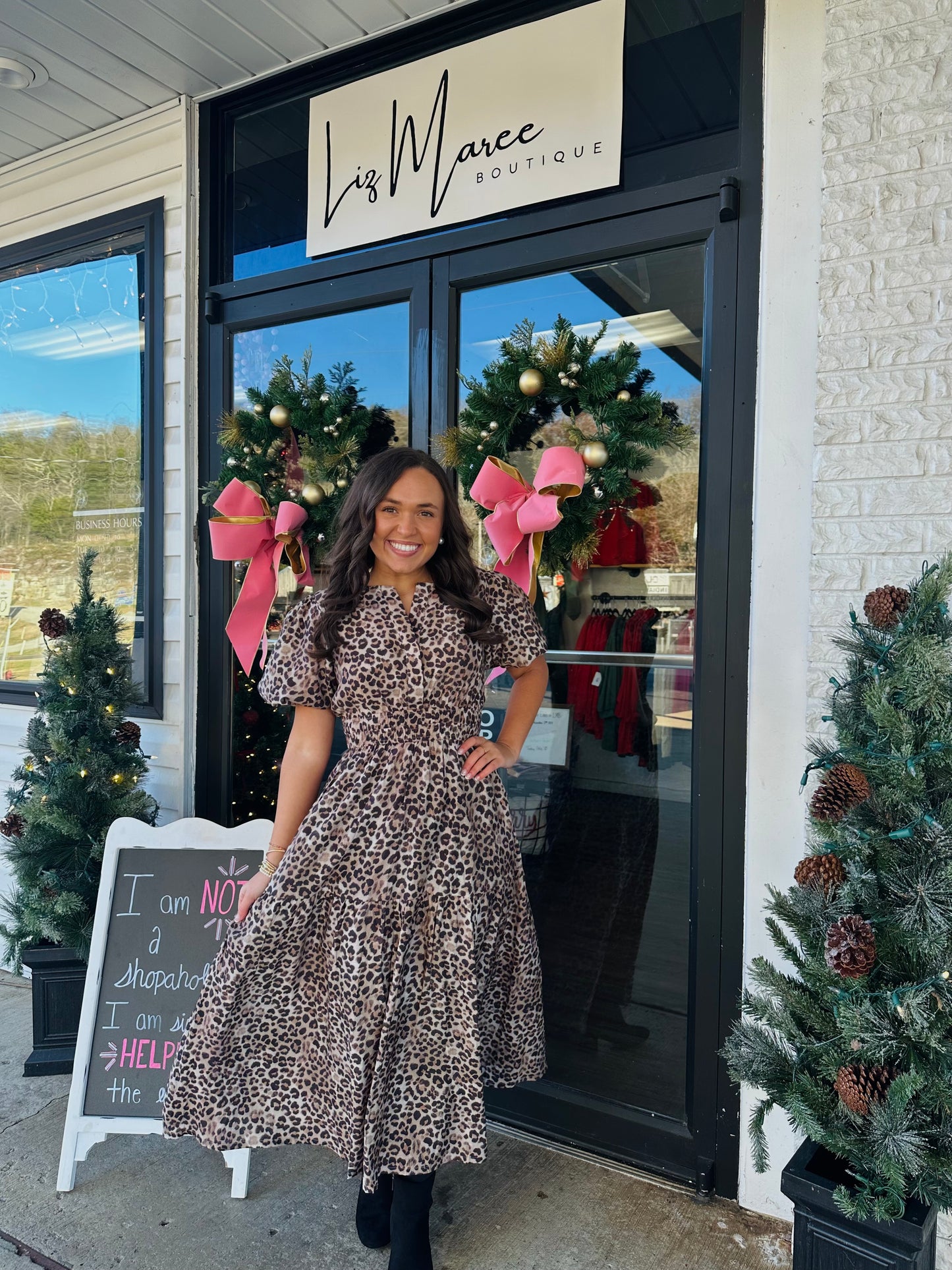 The Baylor Leopard Print Tiered Midi Dress