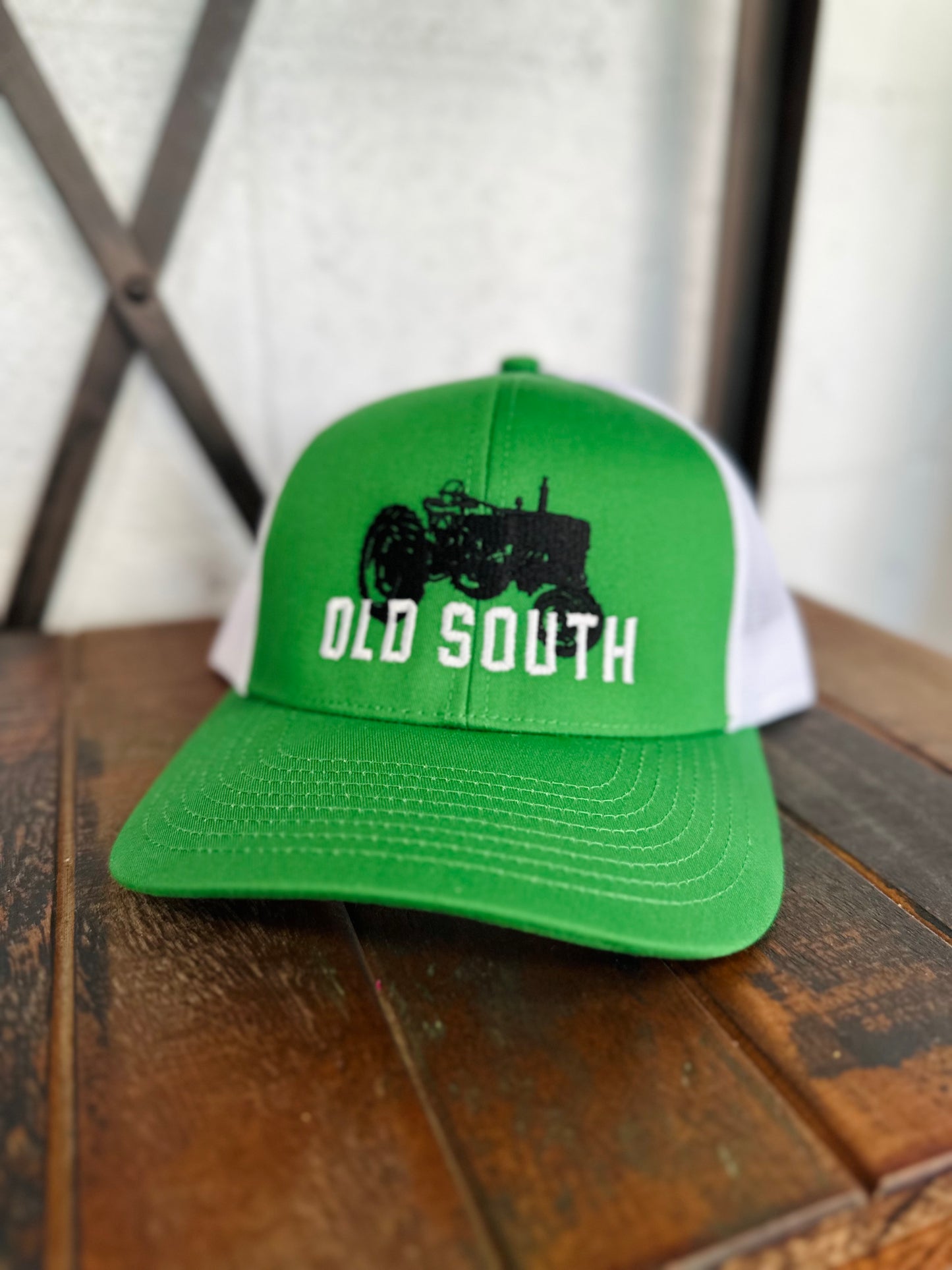 Tractor Trucker Hat - Kelly Green / White