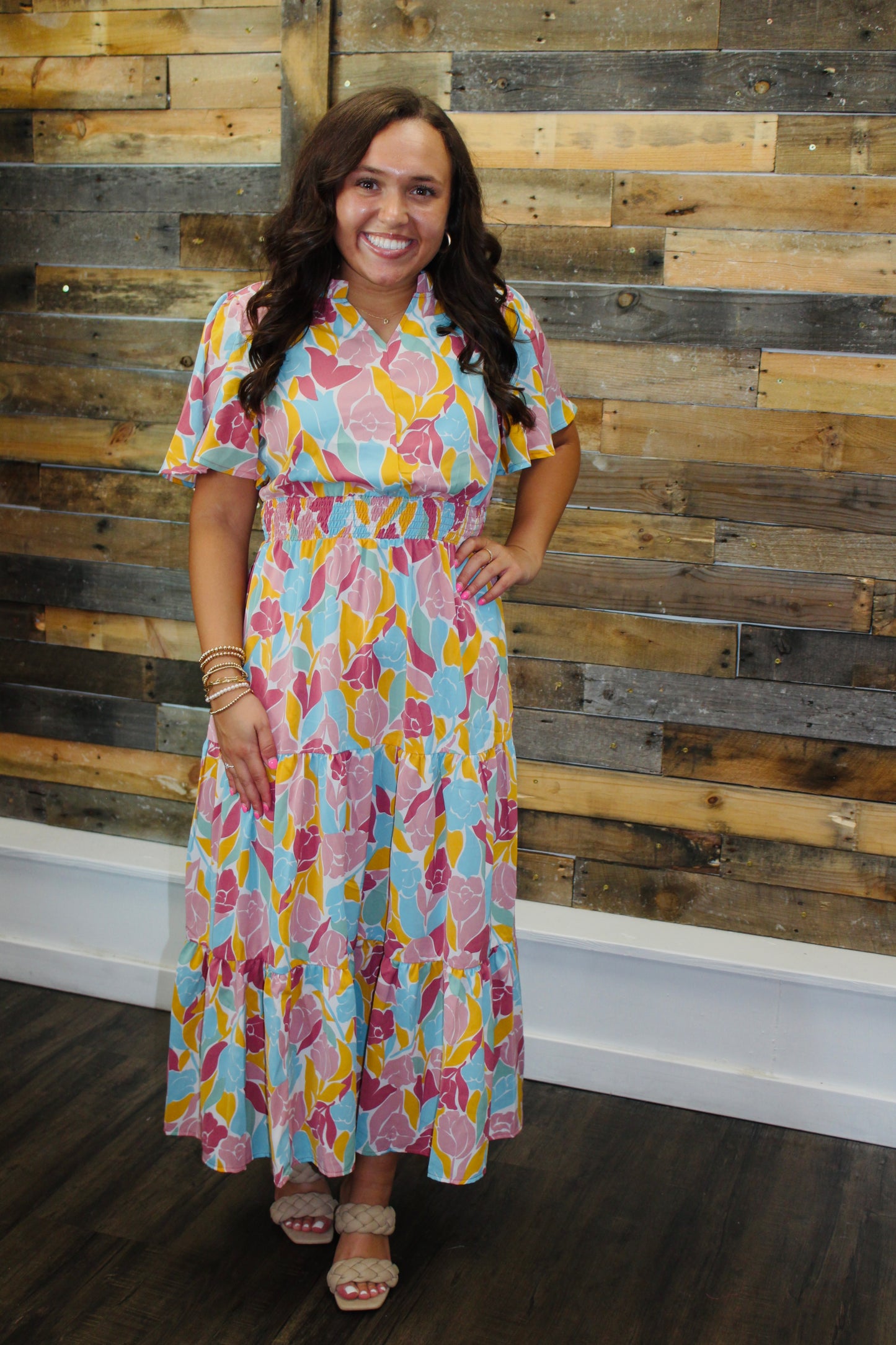 The Teagan Floral Print Maxi Dress