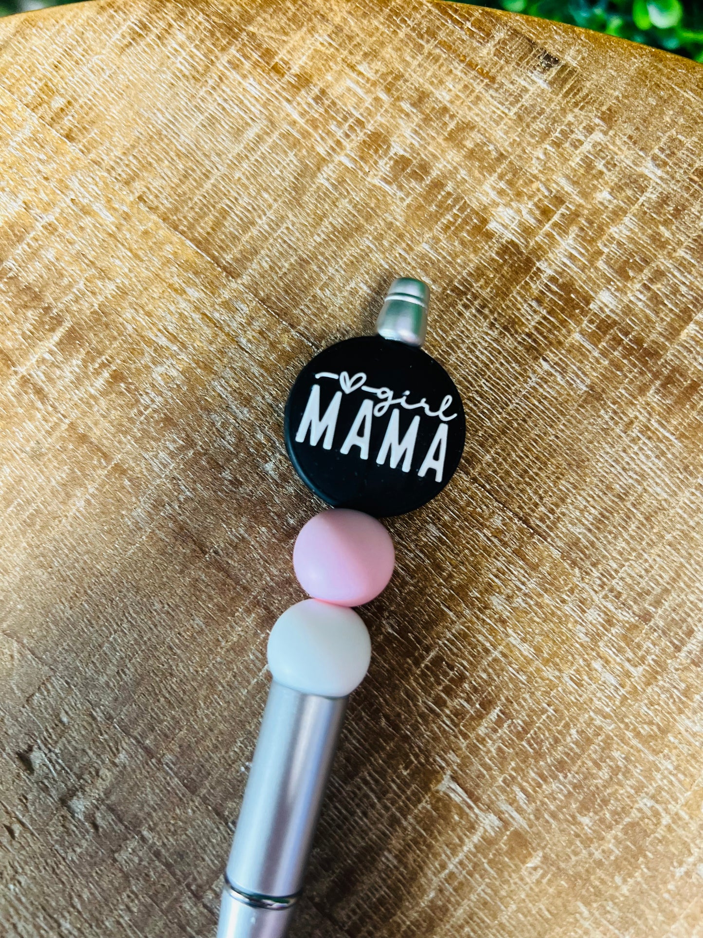 Girl Mama Silver Beaded Pen