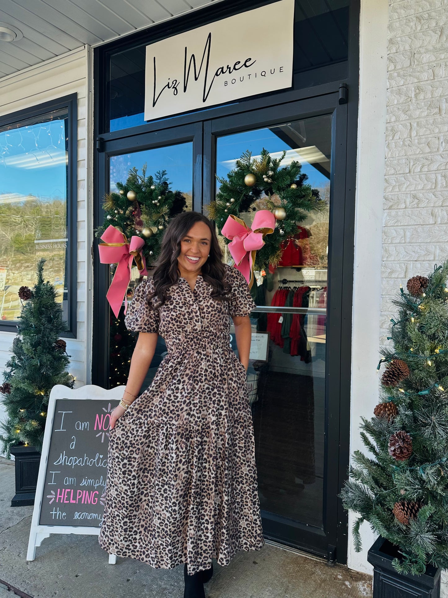 The Baylor Leopard Print Tiered Midi Dress