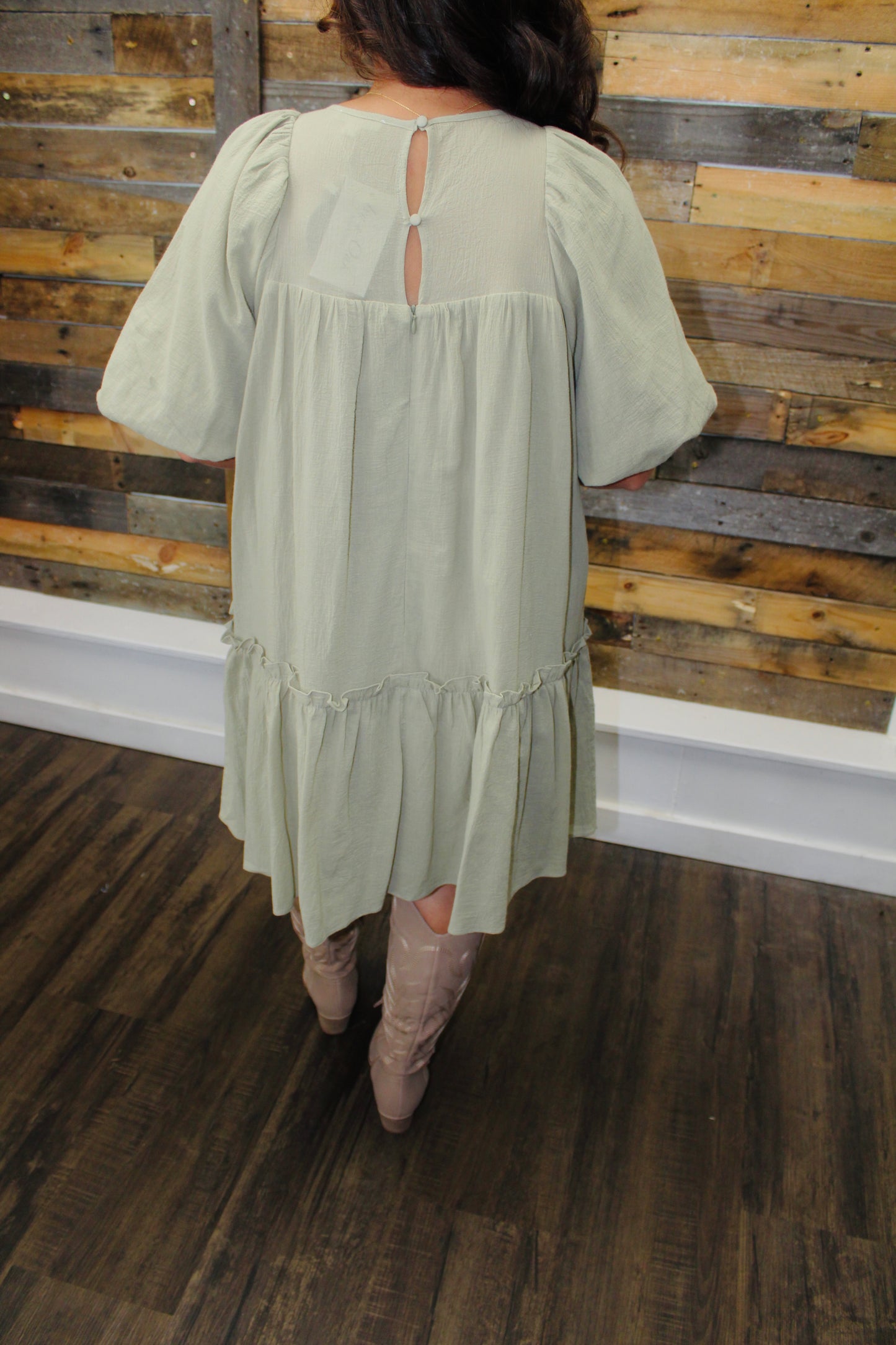 The Sage Puff Sleeve Tiered Dress