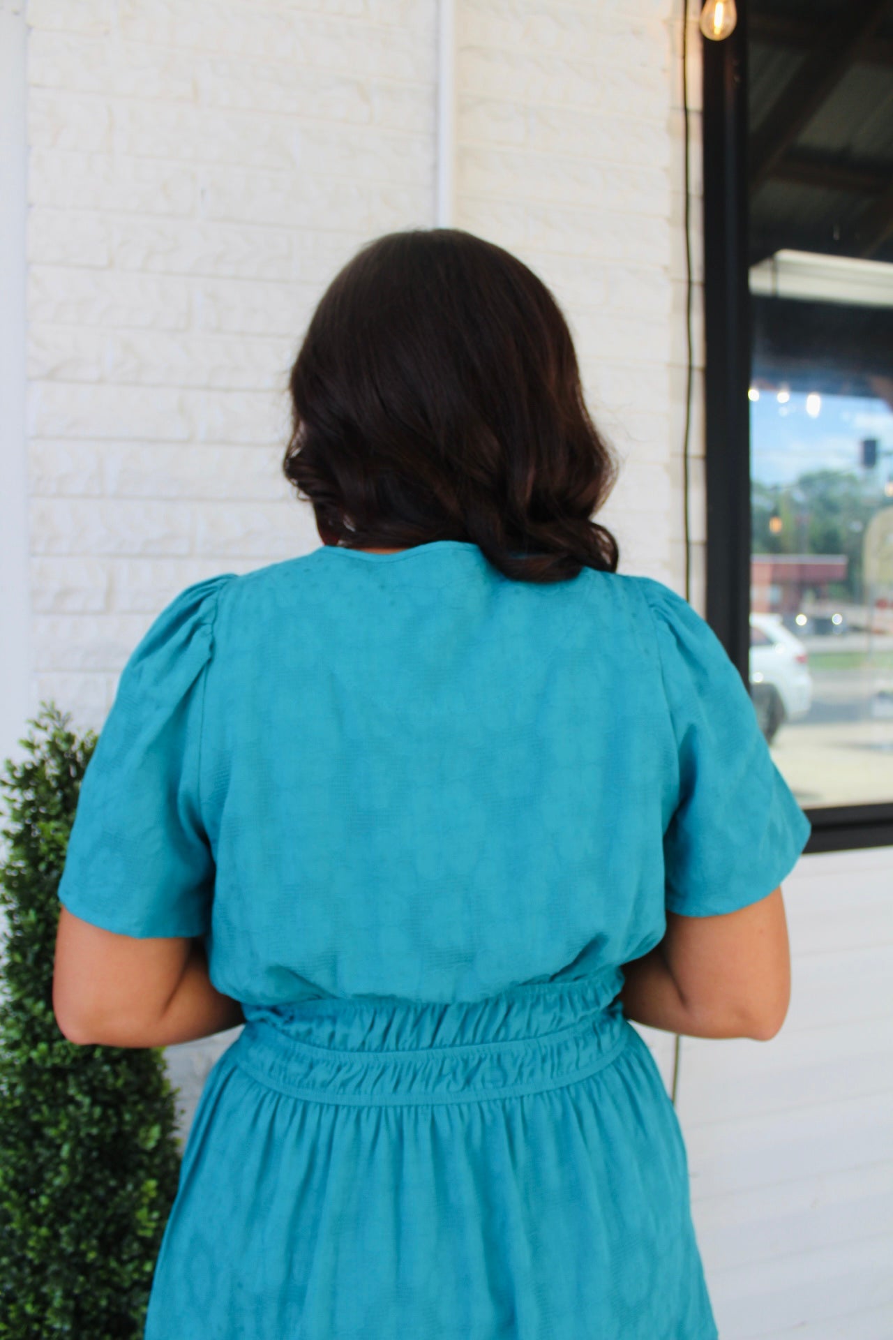 The Hazel Teal Tiered Dress