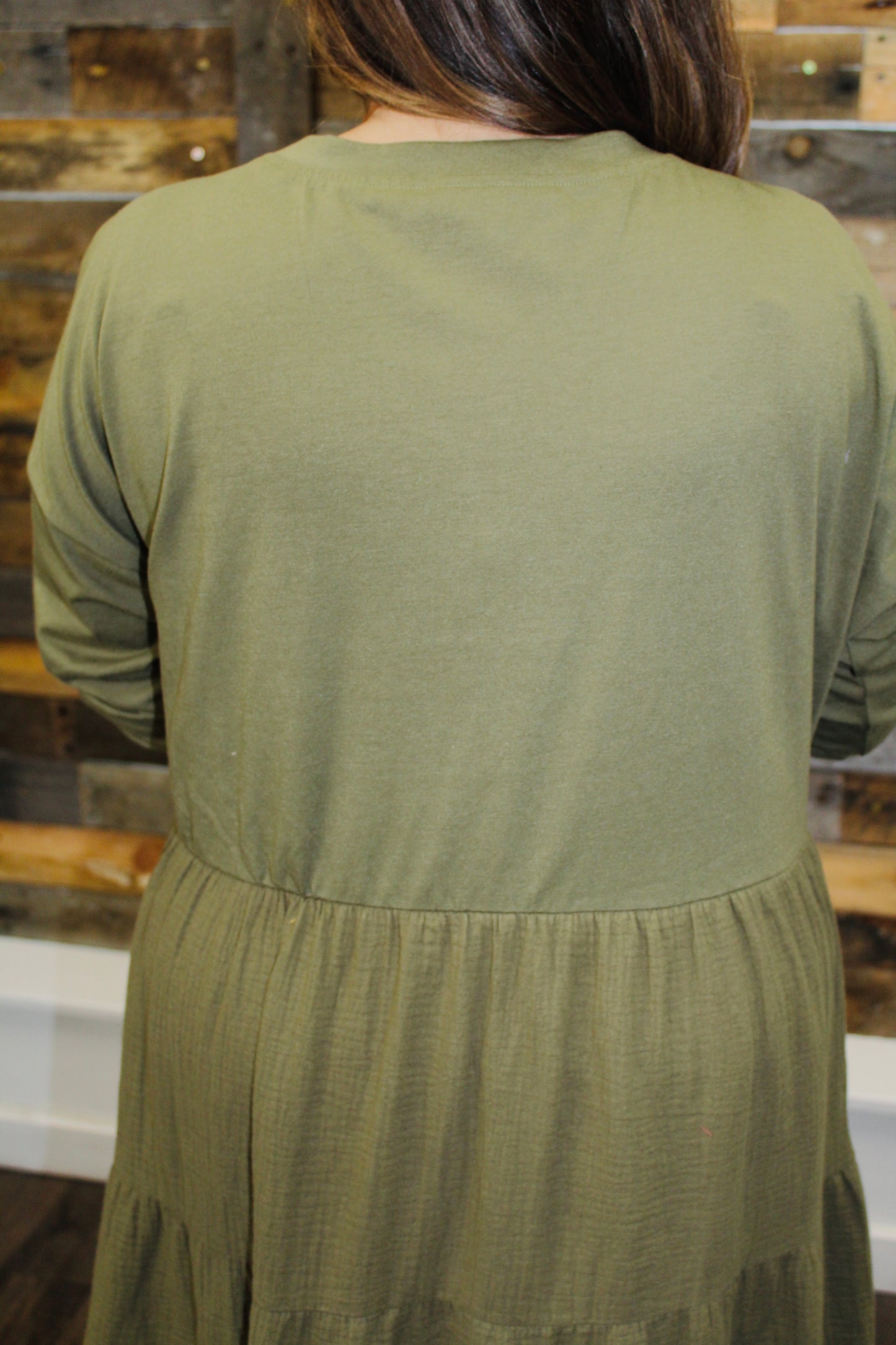 The Olivia Olive Green Dress