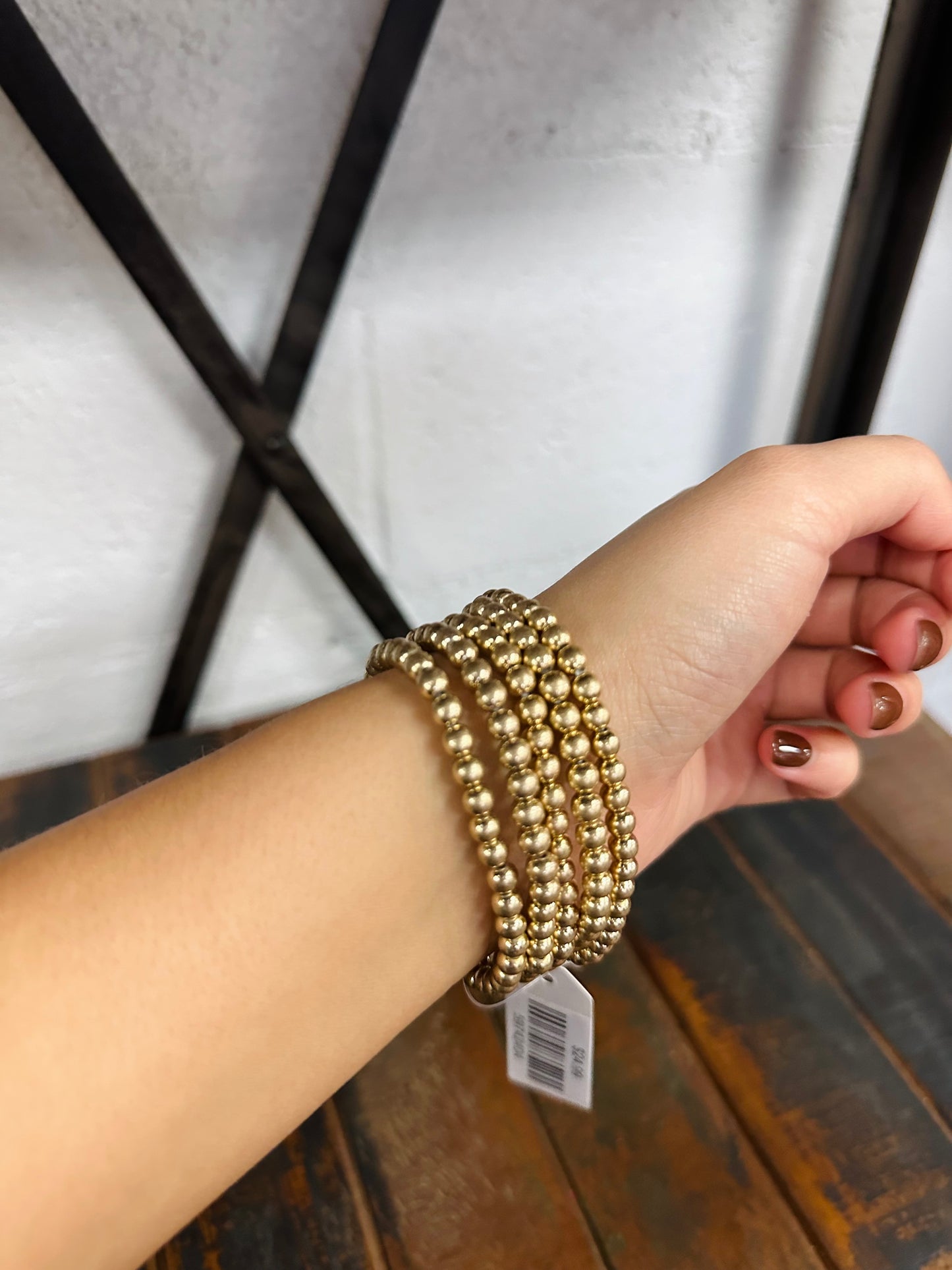 Go-To Golden Bead Bracelet Set