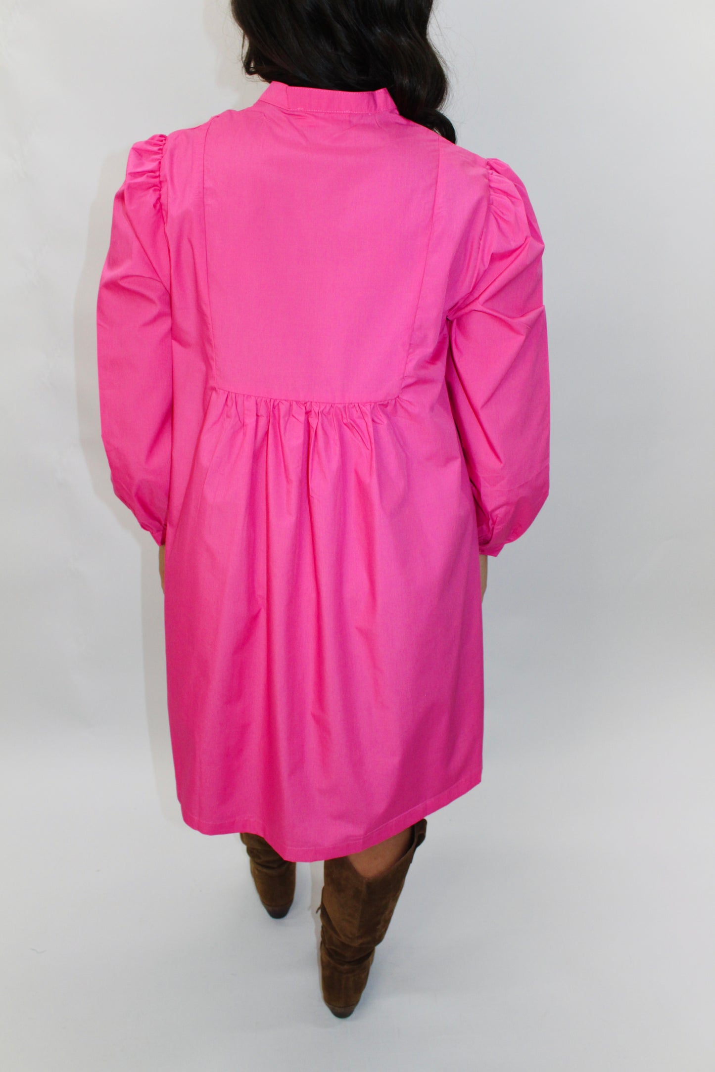 The Dixie Bubble Gum Pink Shirt Dress