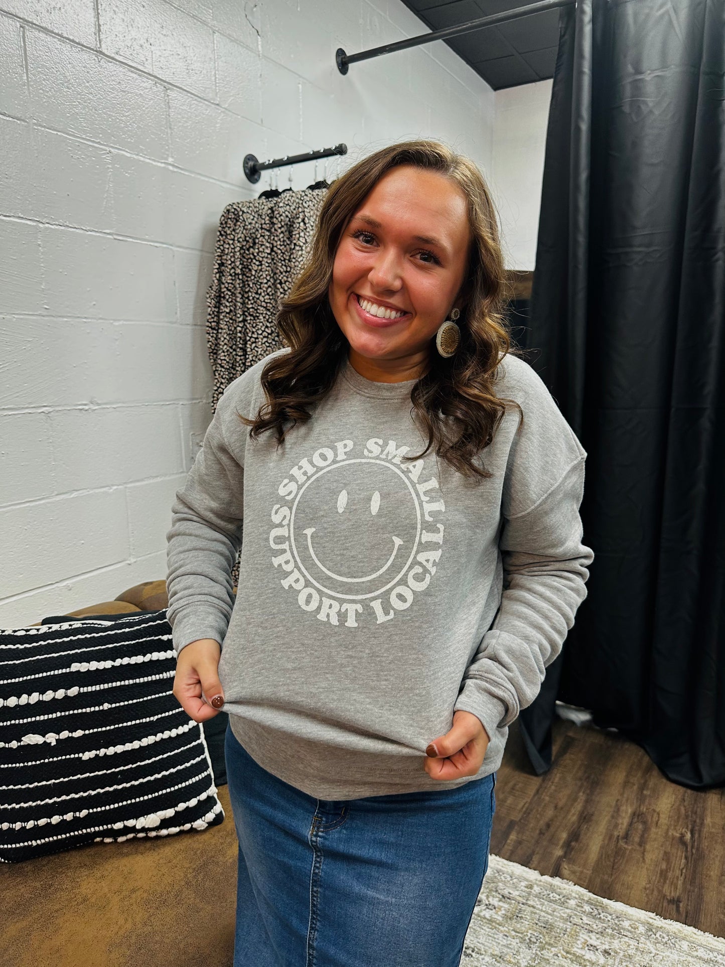 Shop Small, Support Local Graphic Sweatshirt