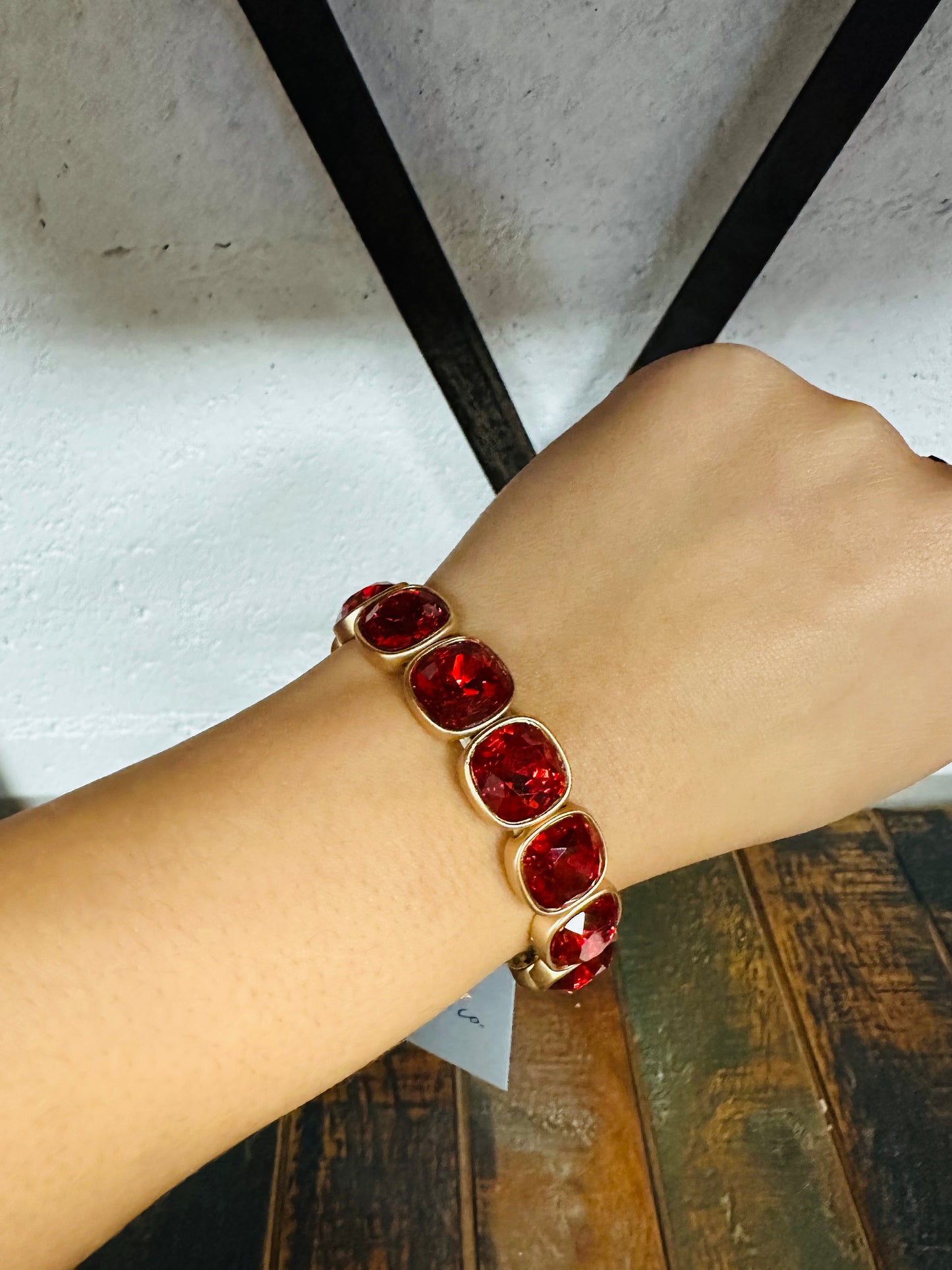 Red Rhinestone Bracelet