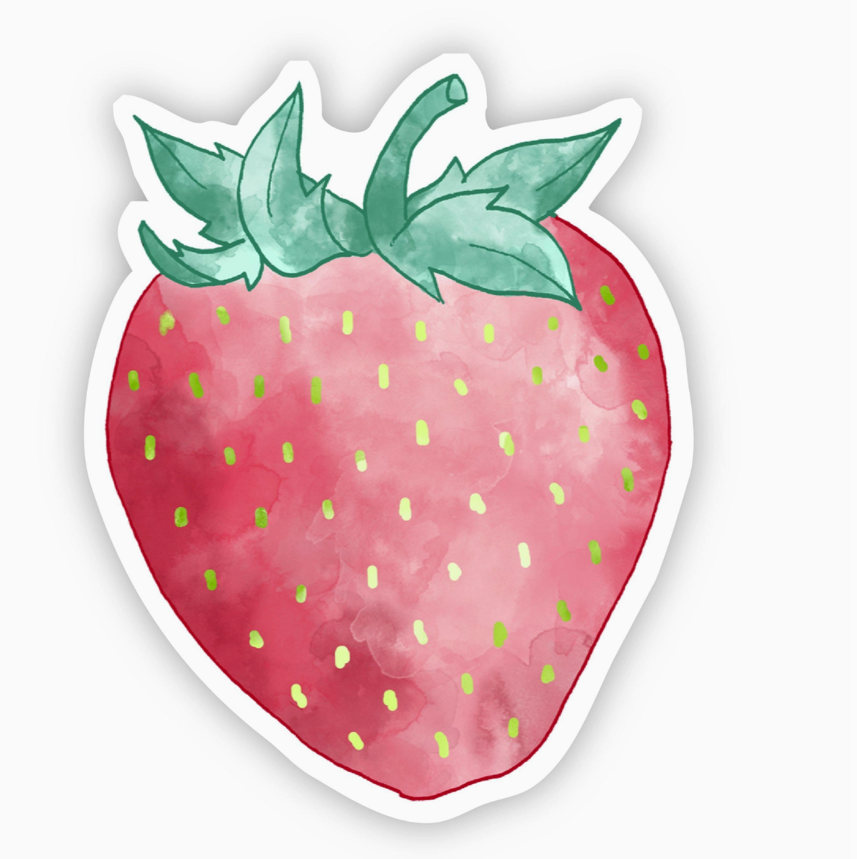 Strawberry Watercolor Sticker