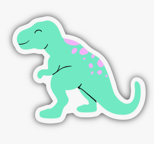 Green T-Rex Dinosaur Sticker