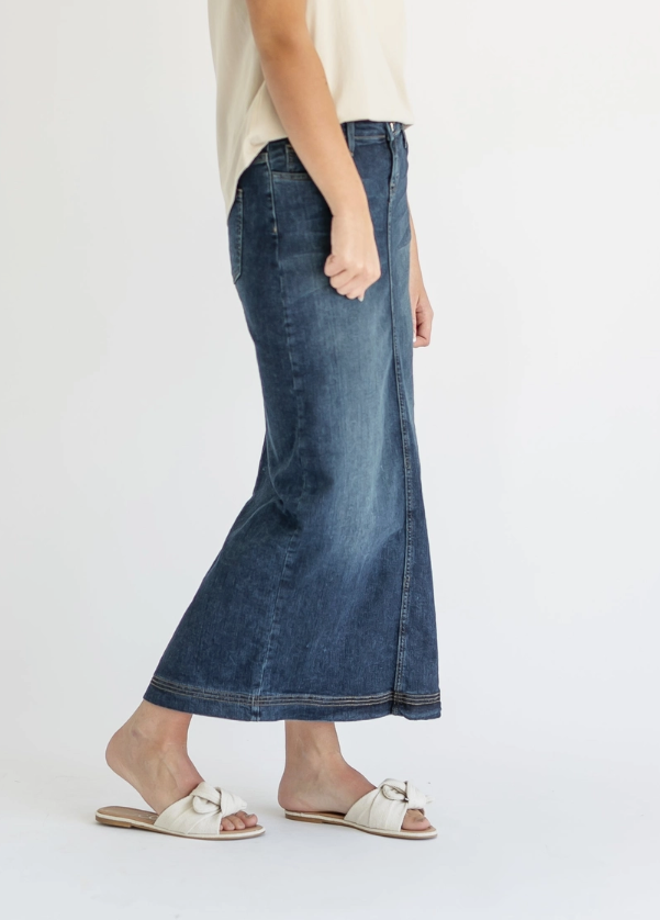 Bria Long Denim Maxi Skirt