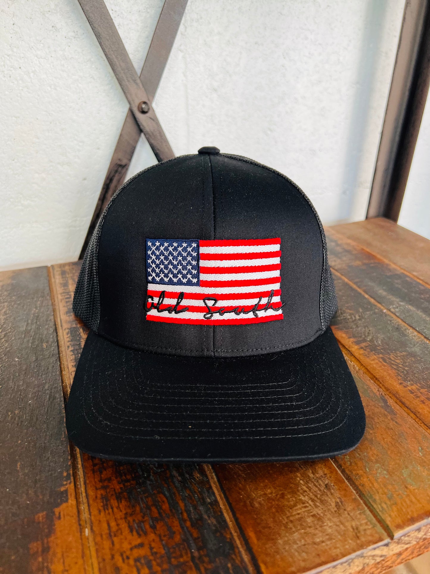 America Trucker Hat (Black/Black)