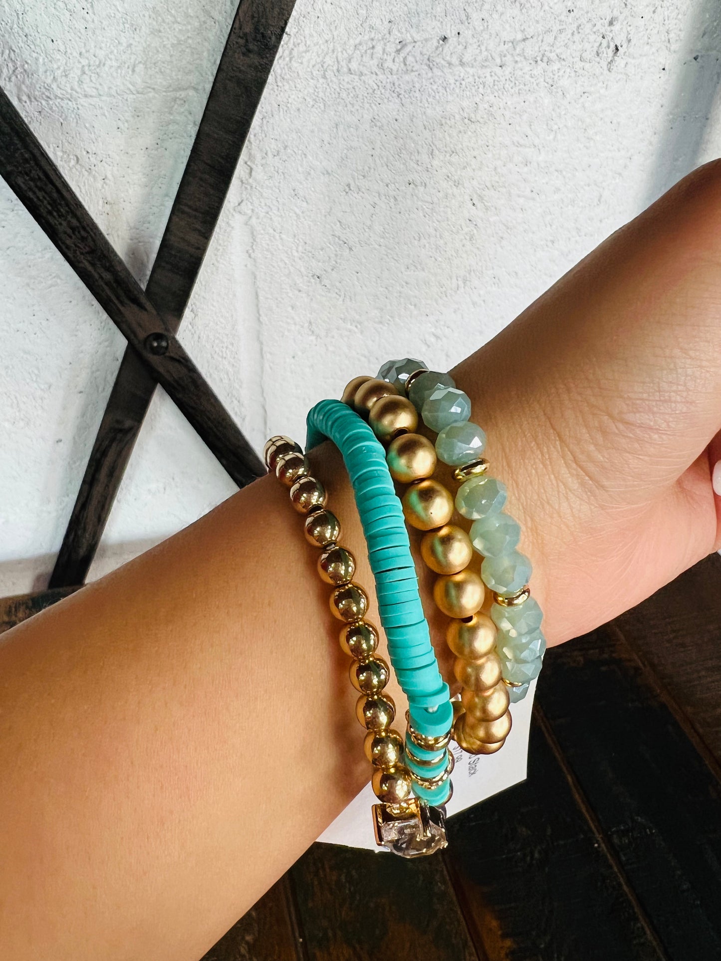 Mint and Gold Stack