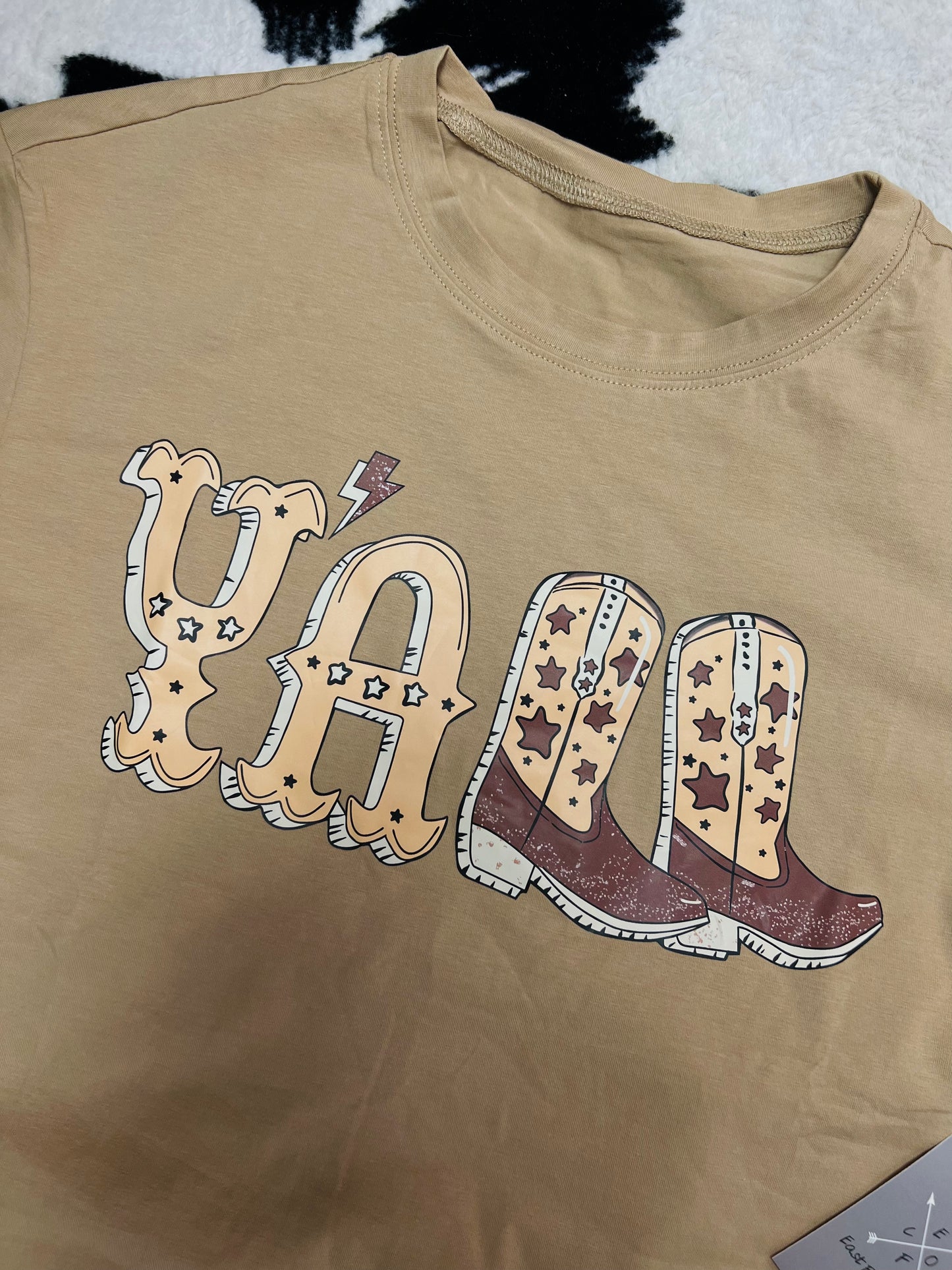 Y'all Western Boots Graphic Tee