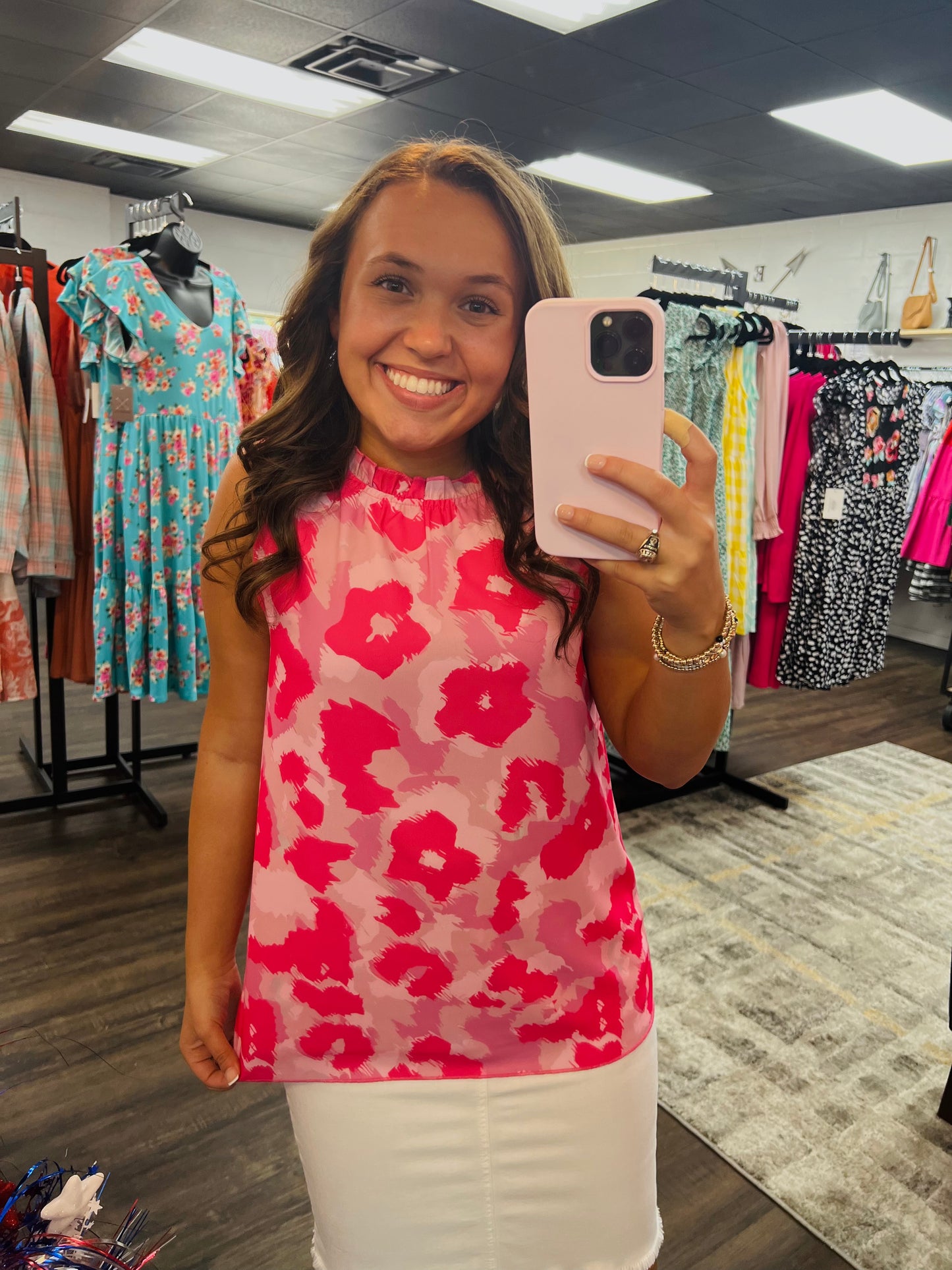 Think Pink Floral Top