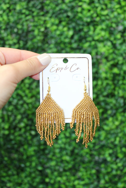 Gold Ellington Beaded Fringe