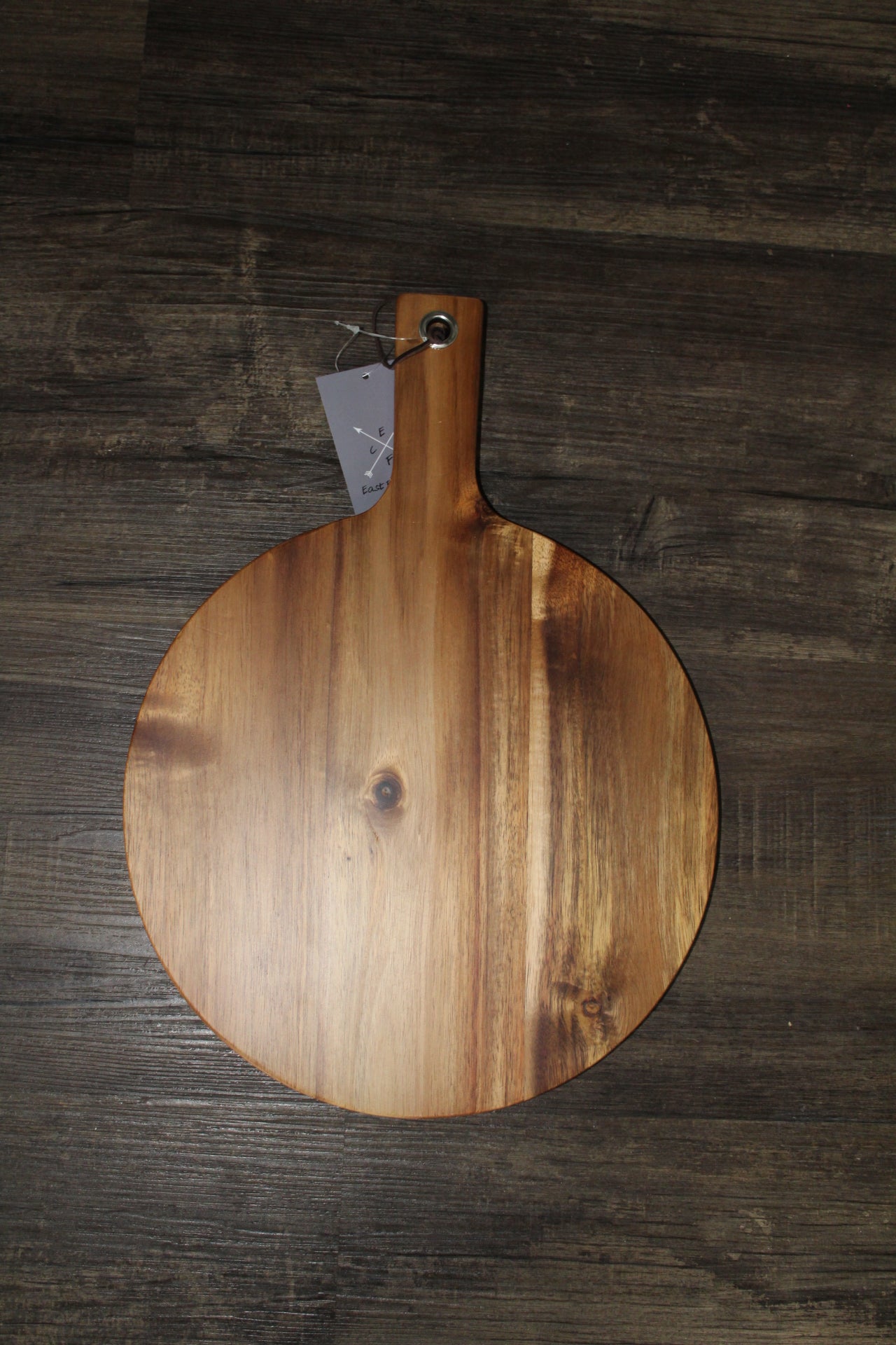 Wooden Round Cutting & Serving Board With Handle