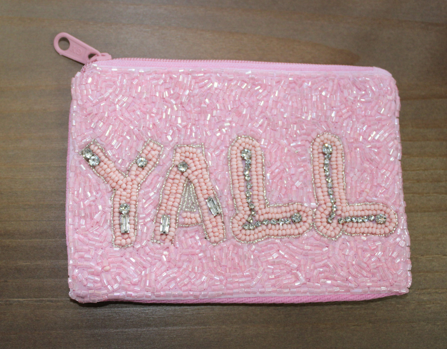 Y'all Beaded Zip Pouch