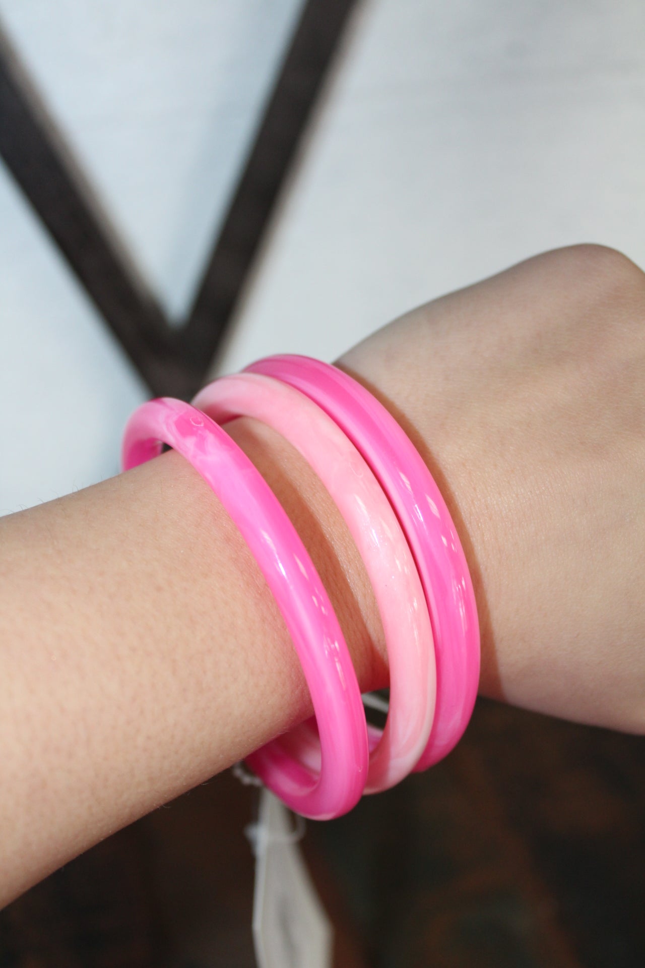 Pink Assorted Bangle Bracelet Set