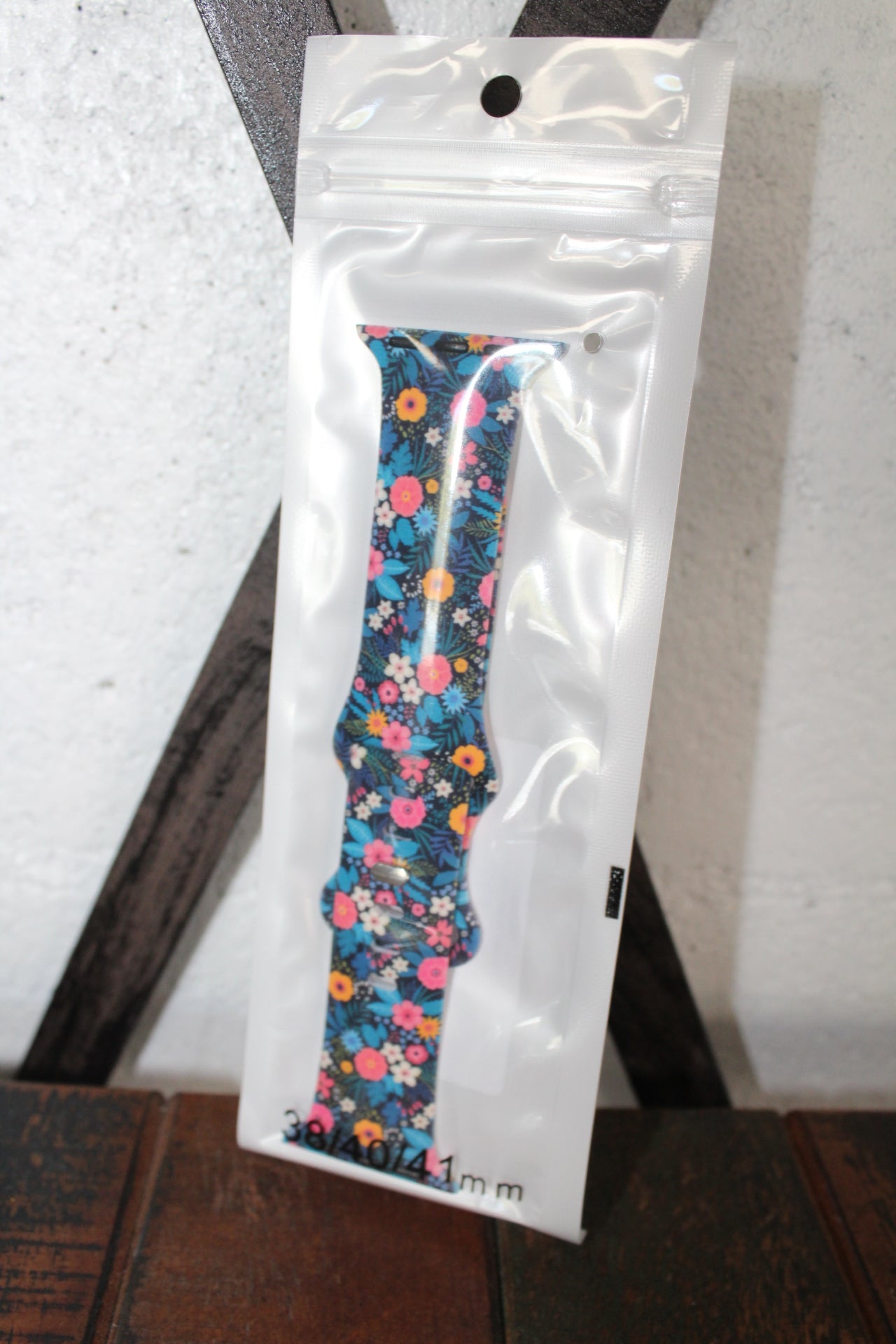 Retro Bright Floral Printed Silicone Smart Watch Band