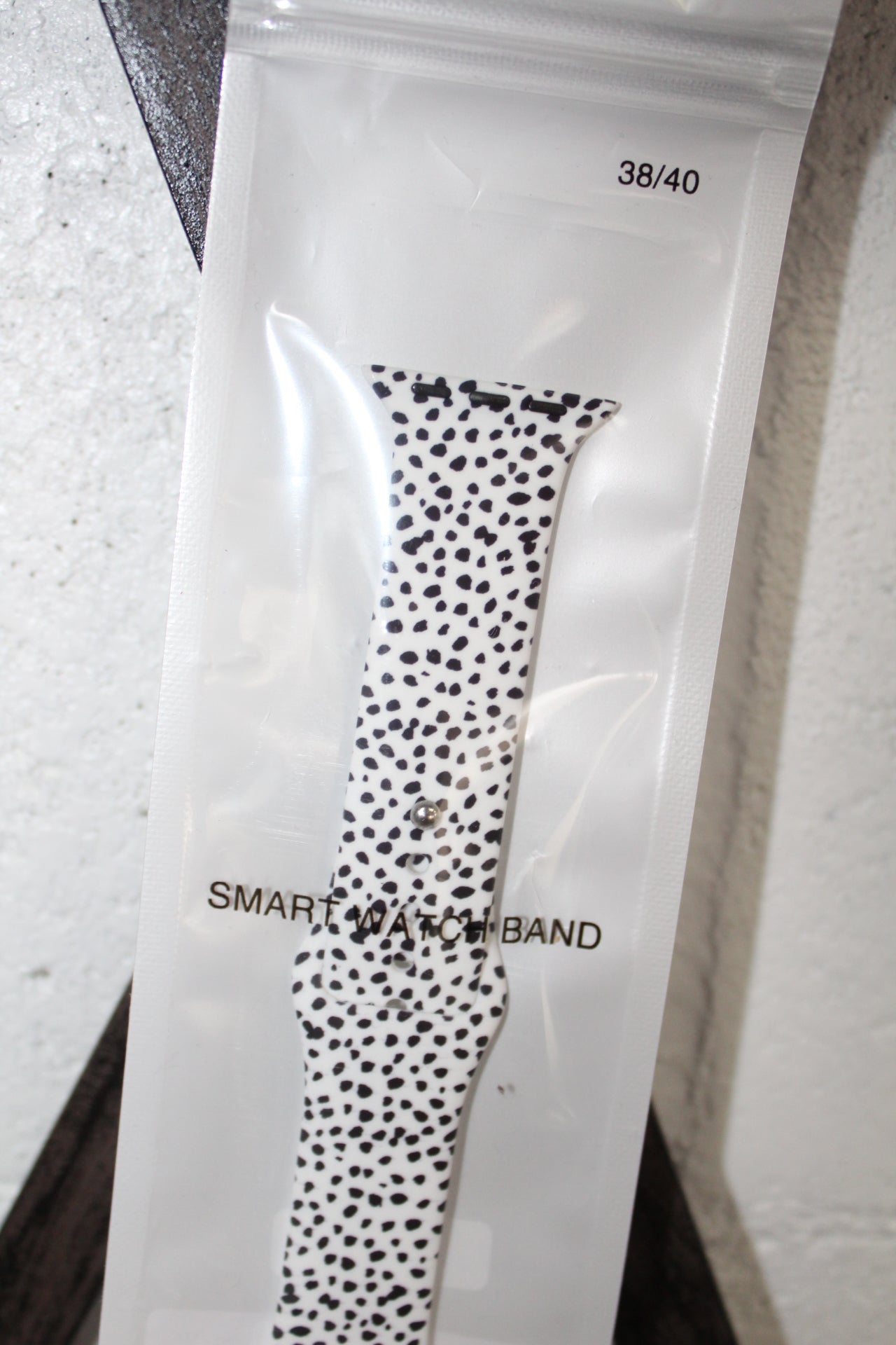 White and Black Spotted Watch Band - M/L