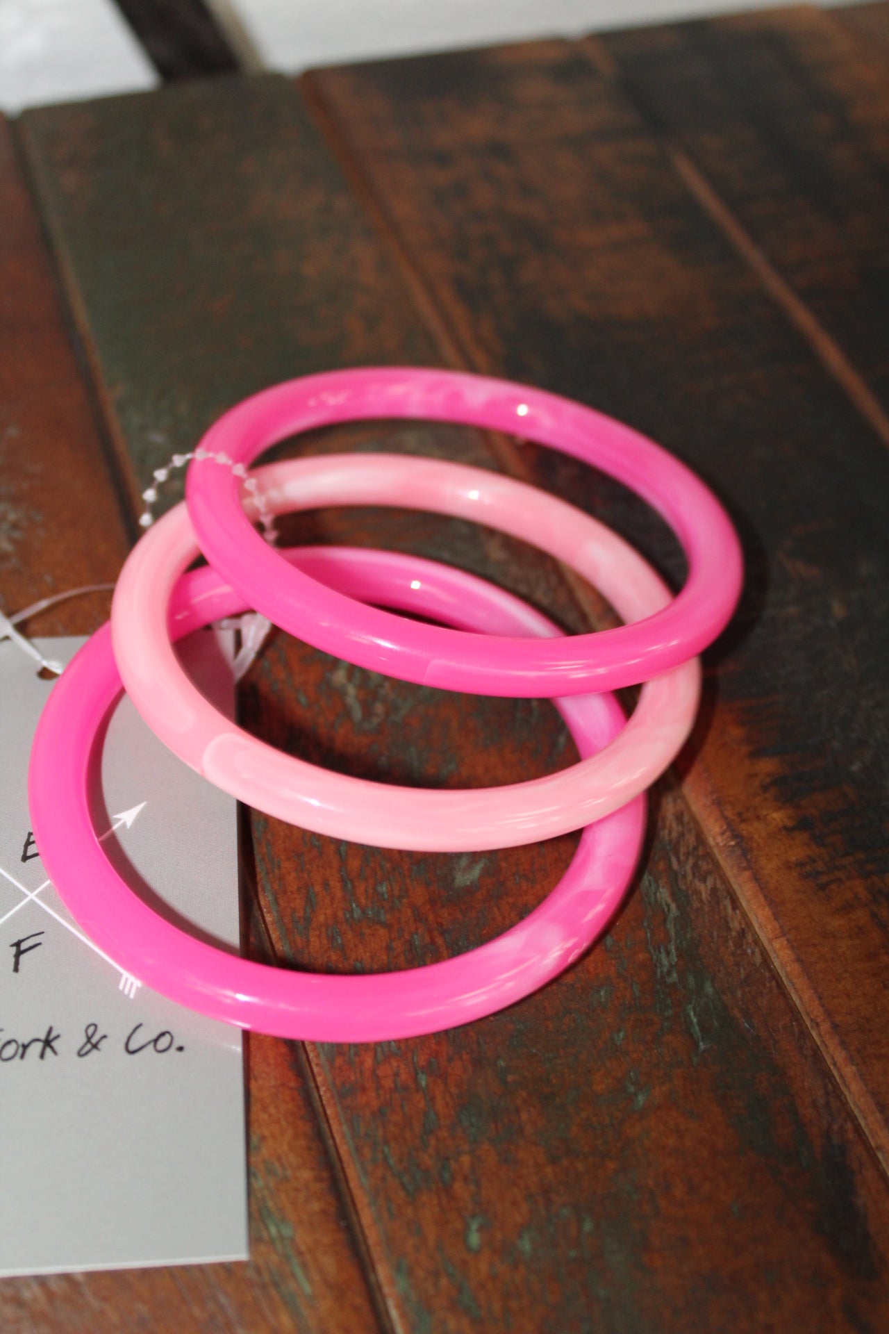 Pink Assorted Bangle Bracelet Set