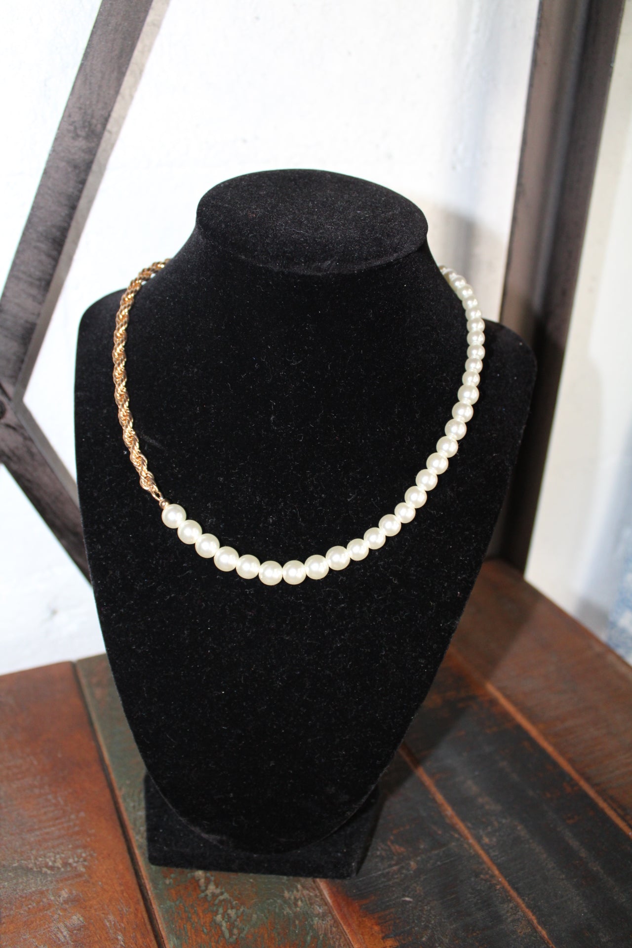 Gold Pearl & Rope Chain Necklaces